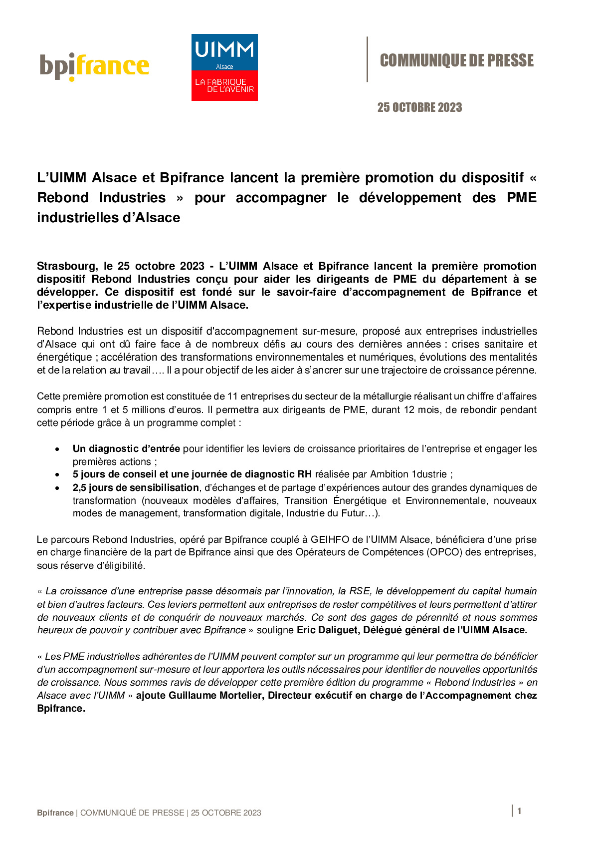 2023 10 25 CP – LUIMM Alsace et Bpifrance lancent la première promotion du dispositif  Rebond Industries  qui accompagne PME industrielles-pdf