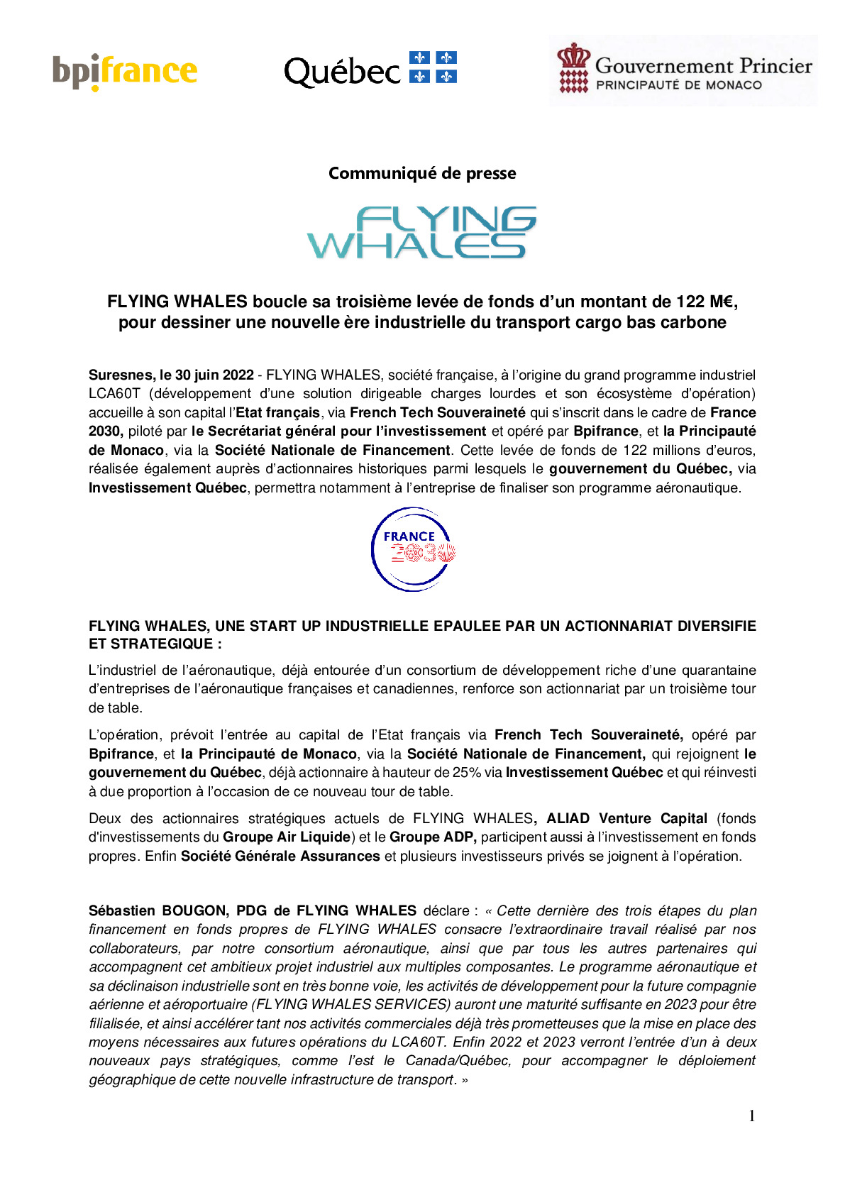 2022 06 29 – CP Flying Whales leve 122 millions deuros-pdf