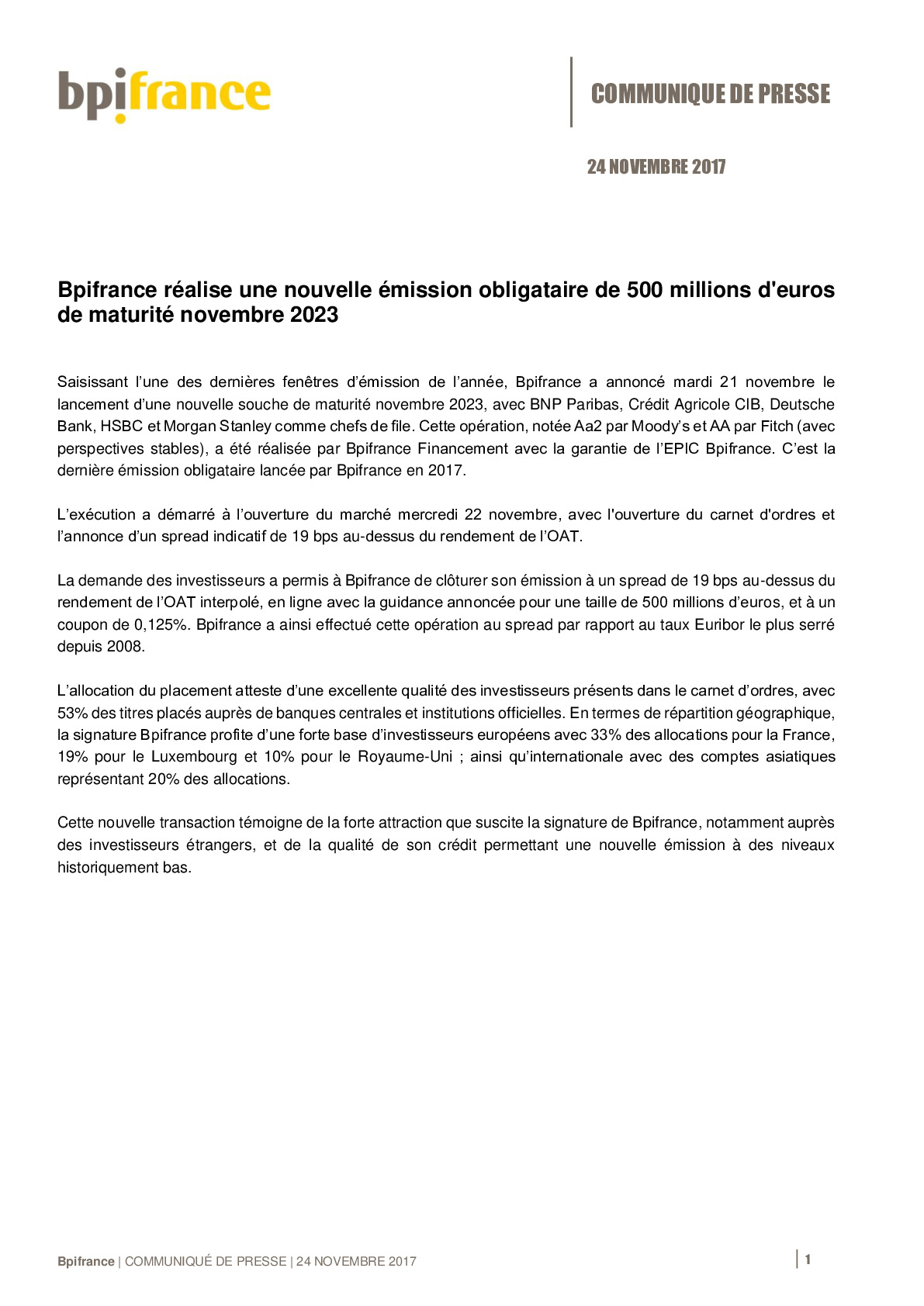 2017 11 24 – CP emission obligataire Bpifrance-pdf