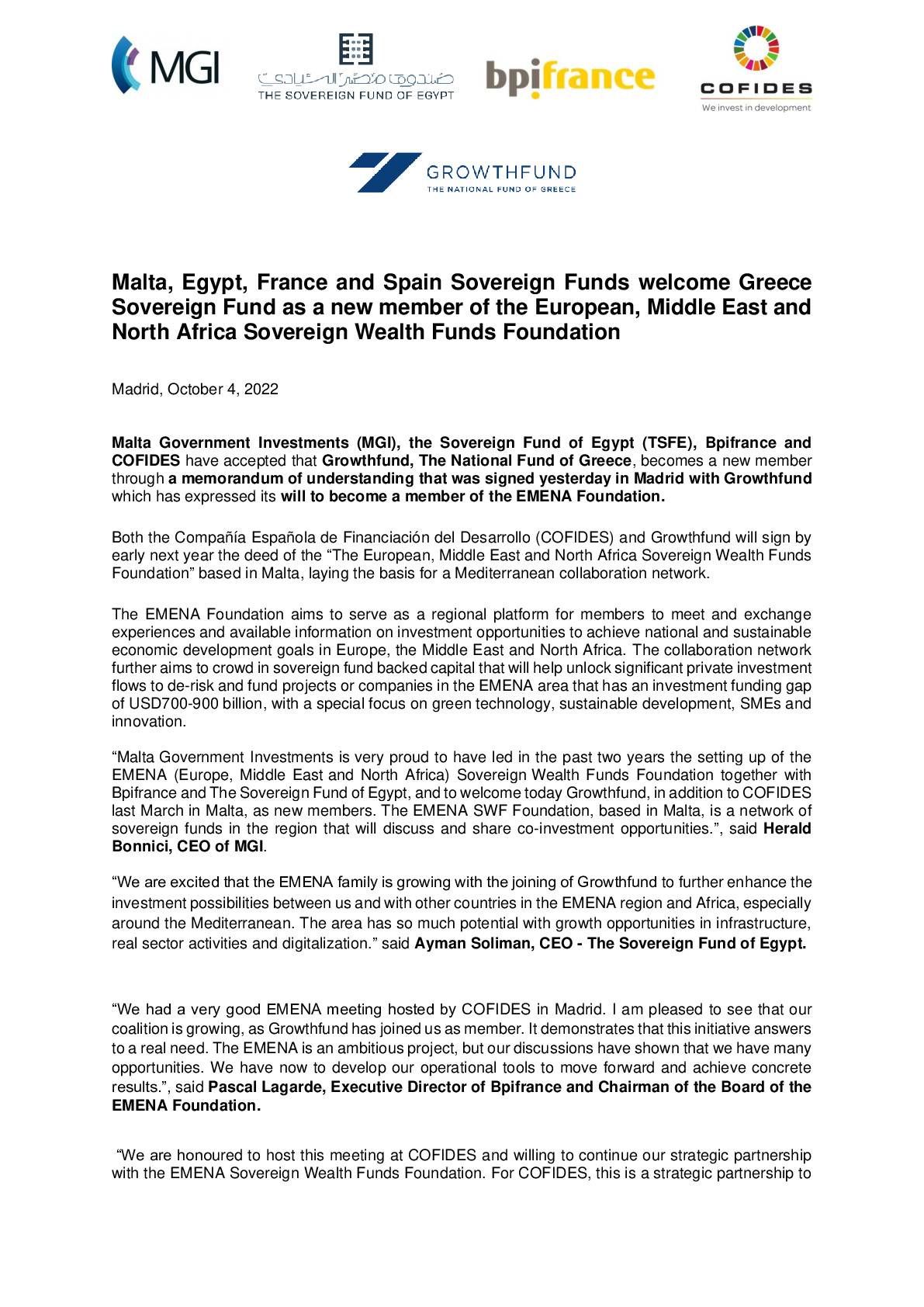2022 10 05 – PR – The EMENA Foundation welcome the Greek Souvereign fund-pdf