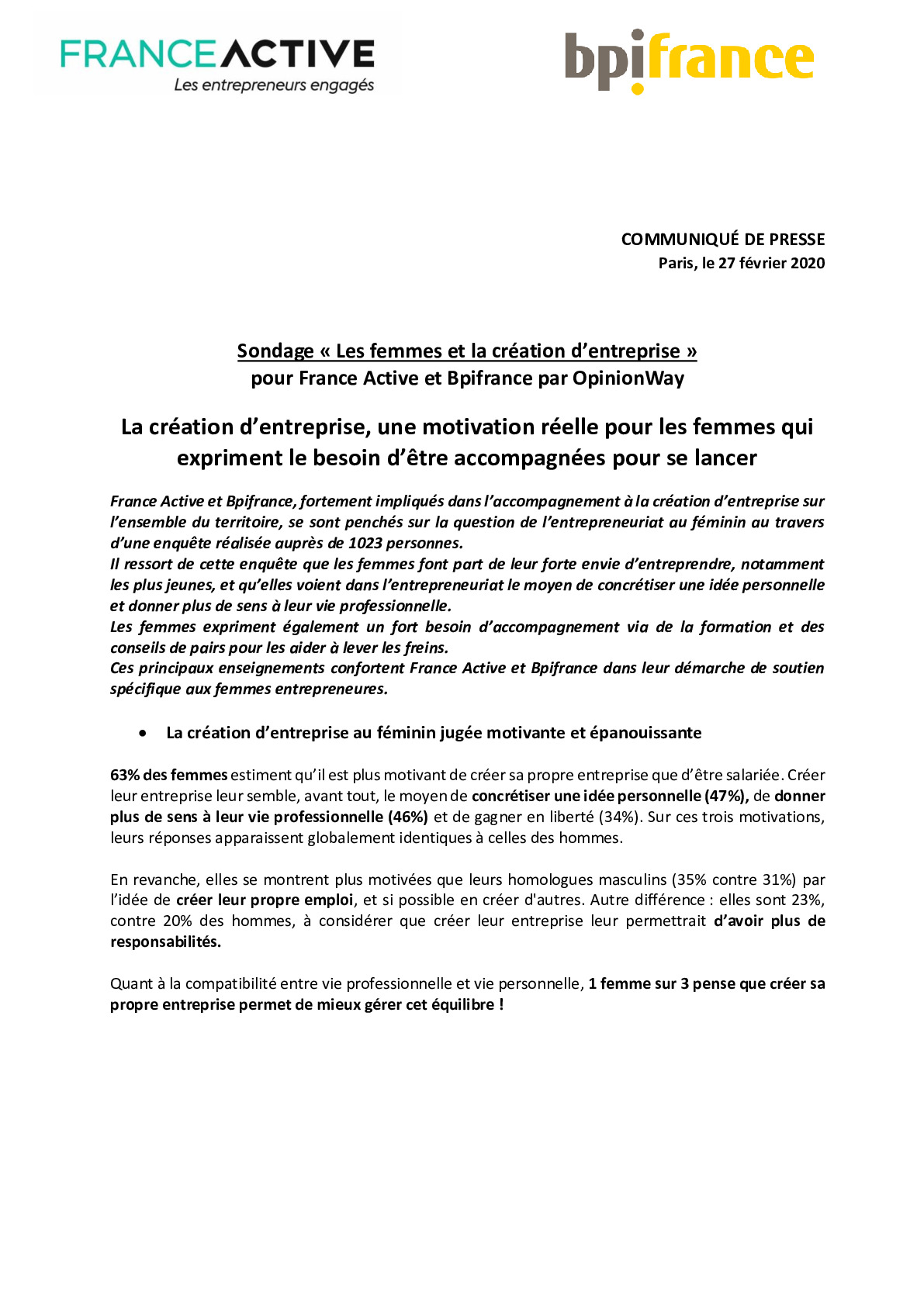 2020 02 27 – CP Bpifrance France Active – Etudes Femmes entrepreneures v2-pdf