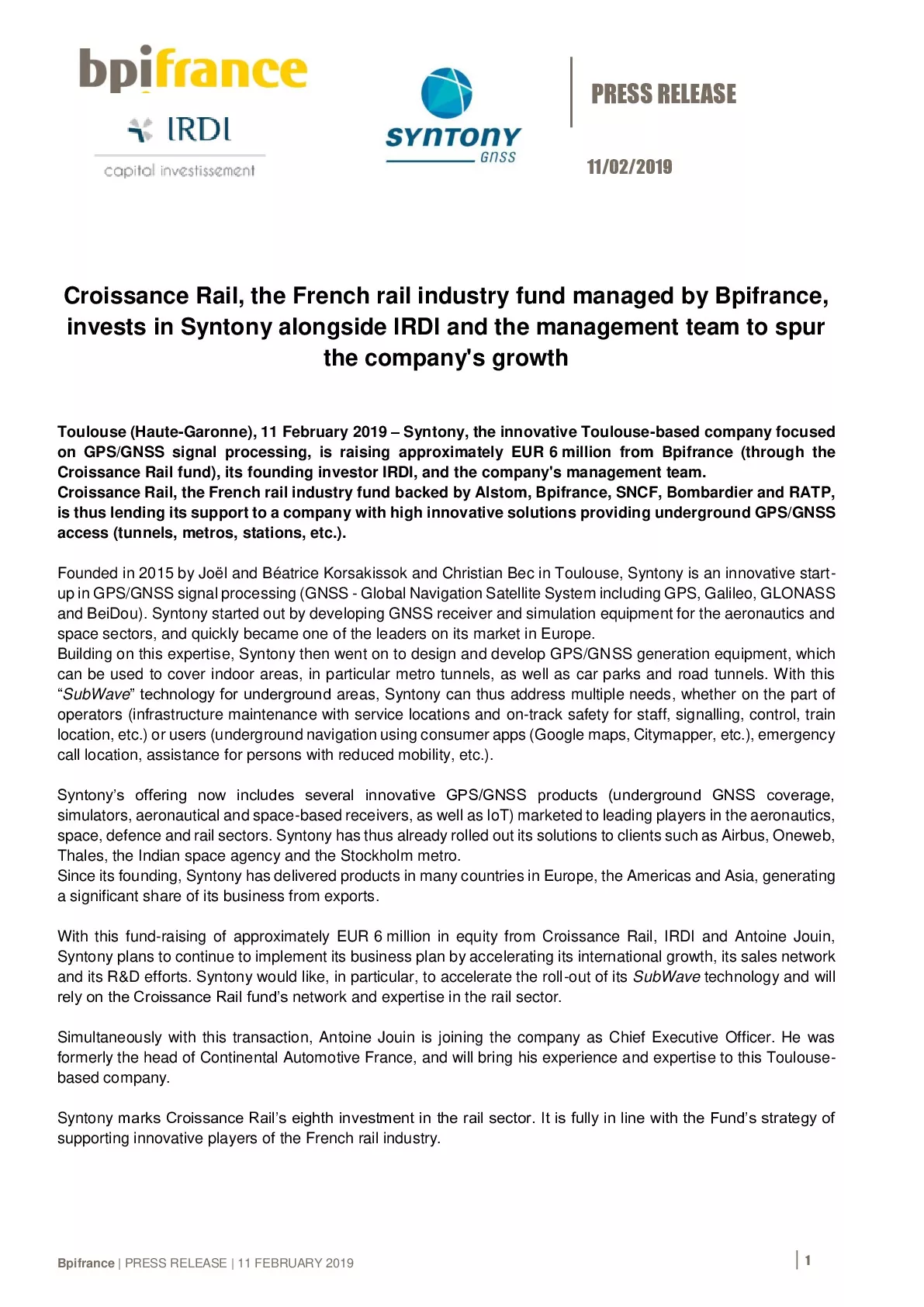 2019-02-11 – Press release – Syntony-pdf