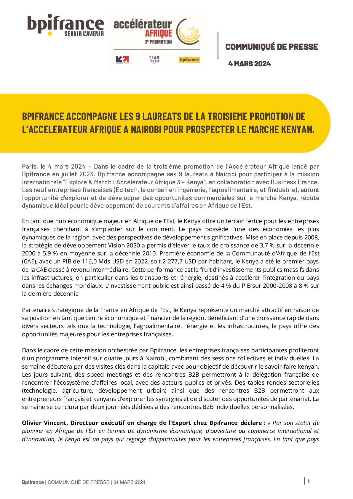 2024 03 04 – CP Bpifrance – Bpifrance accompagne les 9 lauréats de la troisième promotion de l’accélérateur Afrique à Nairobi-pdf