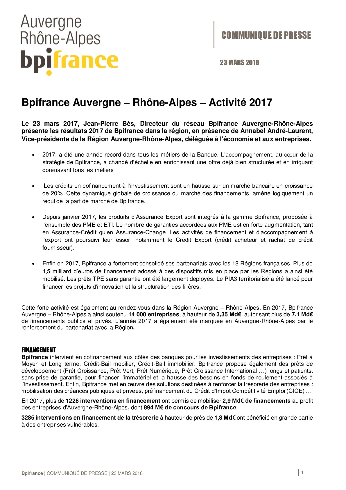 2018 03 23  CP  Bilan 2017 Bpifrance Auvergne Rhone-Alpes-pdf