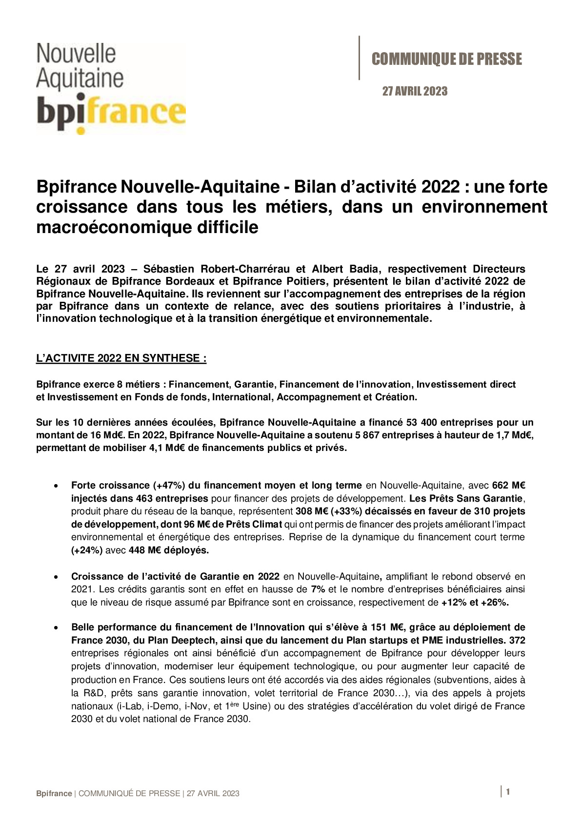 2023 04 27 – CP Bpifrance – Bilan d’activité 2022 NA-pdf