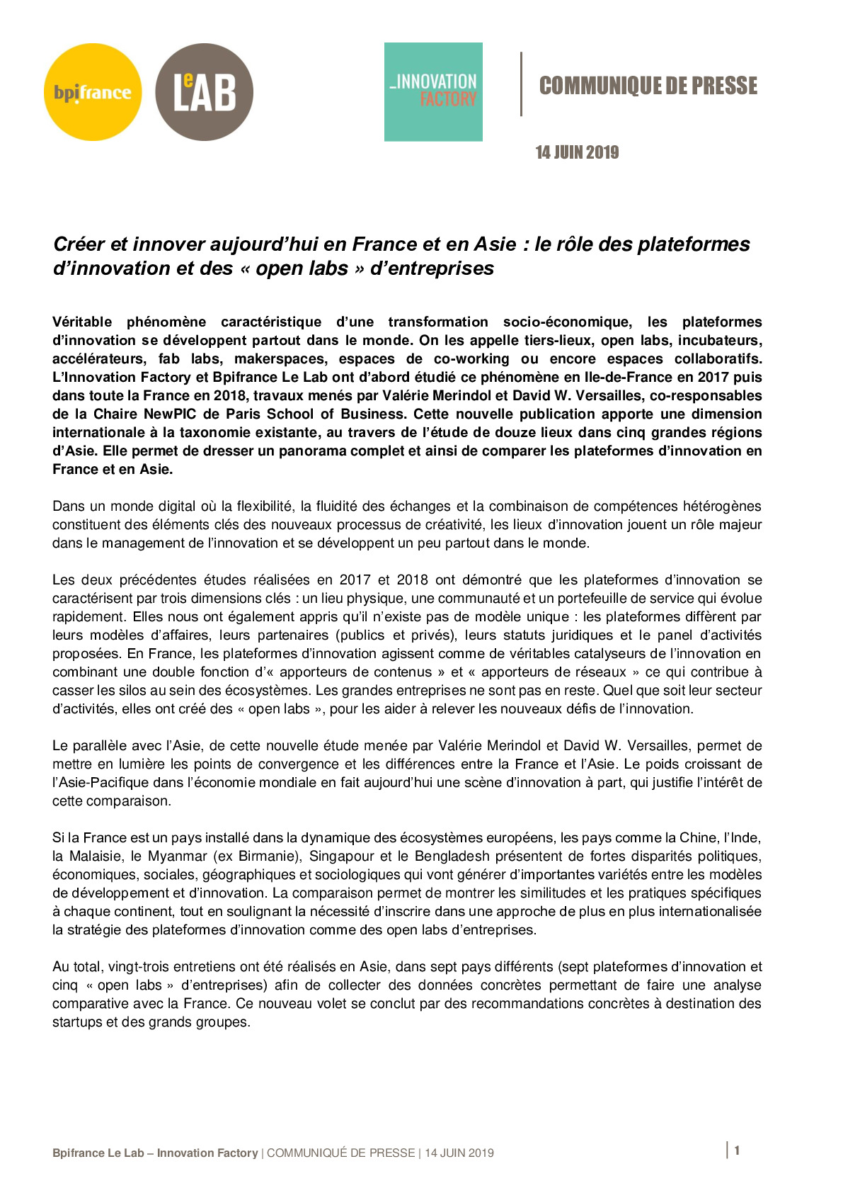 2019 06 14 – Communique de presse – Plateforme dinnovation Asie vs France-pdf