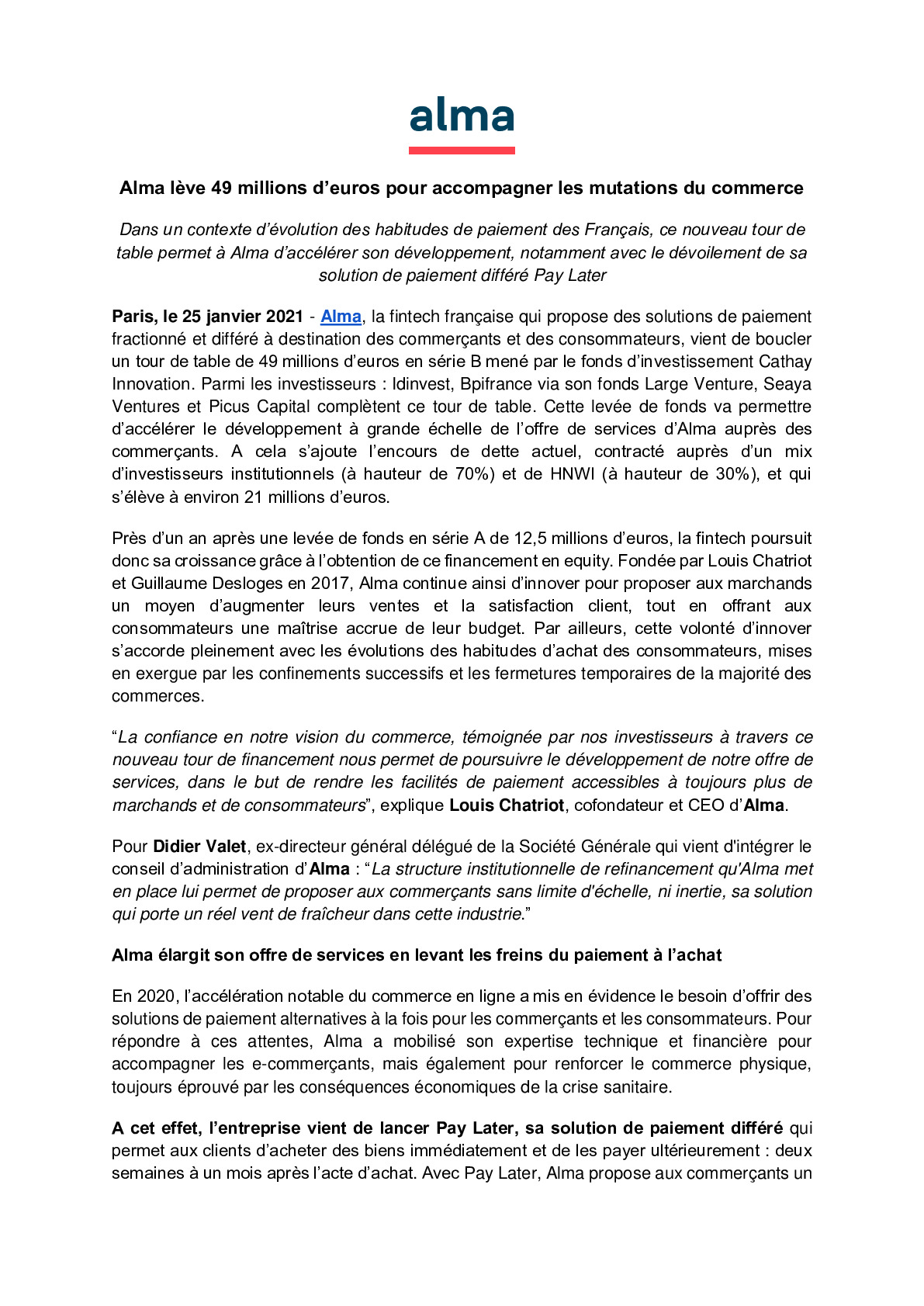 2021 01 25 – Alma leve 49 millions deuros pour accompagner les mutations du commerce 2-pdf
