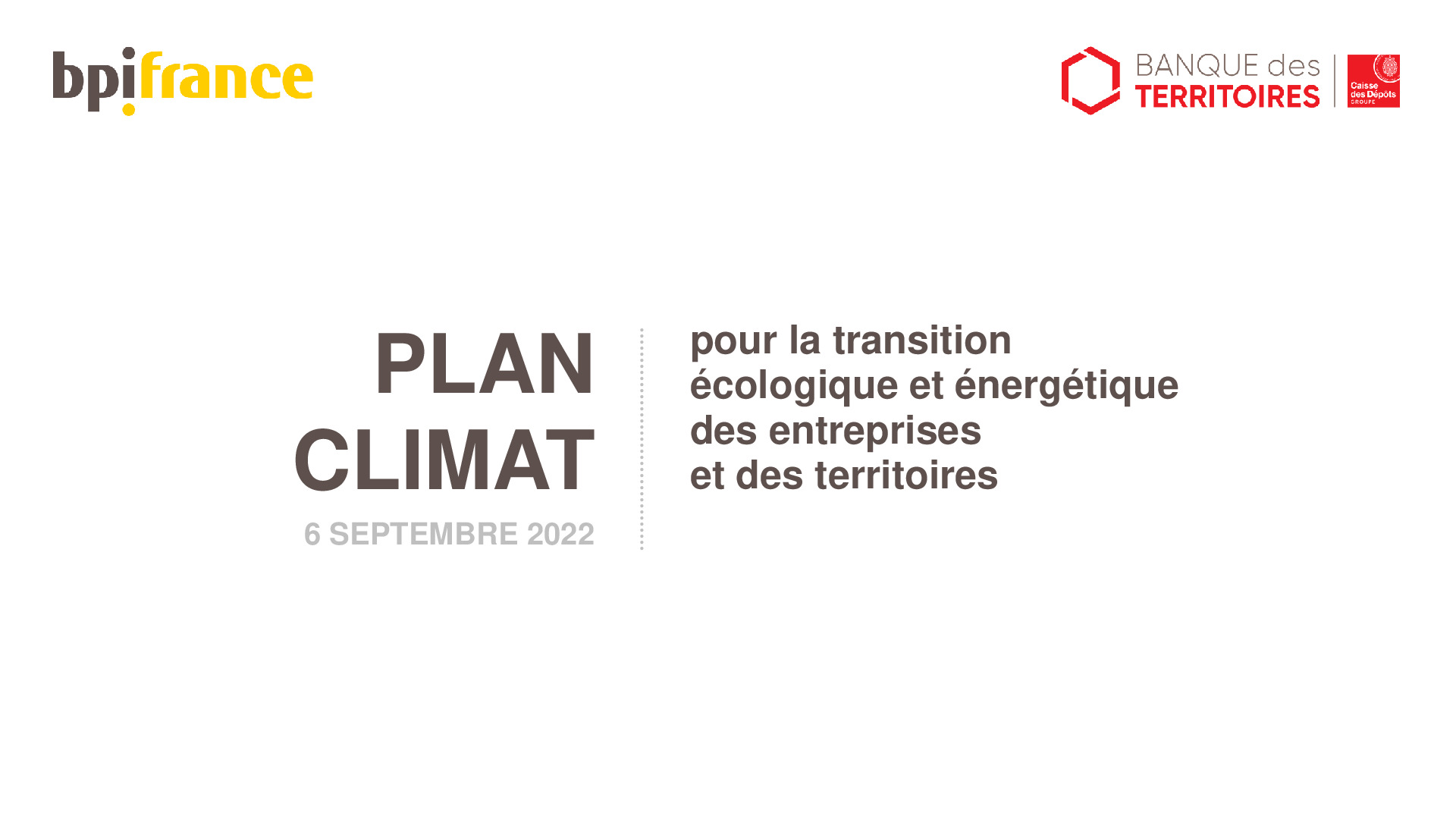 2022 09 06 – Plan climat Bpifrance – Banque des Territoires – Point detape a mi parcours-pdf