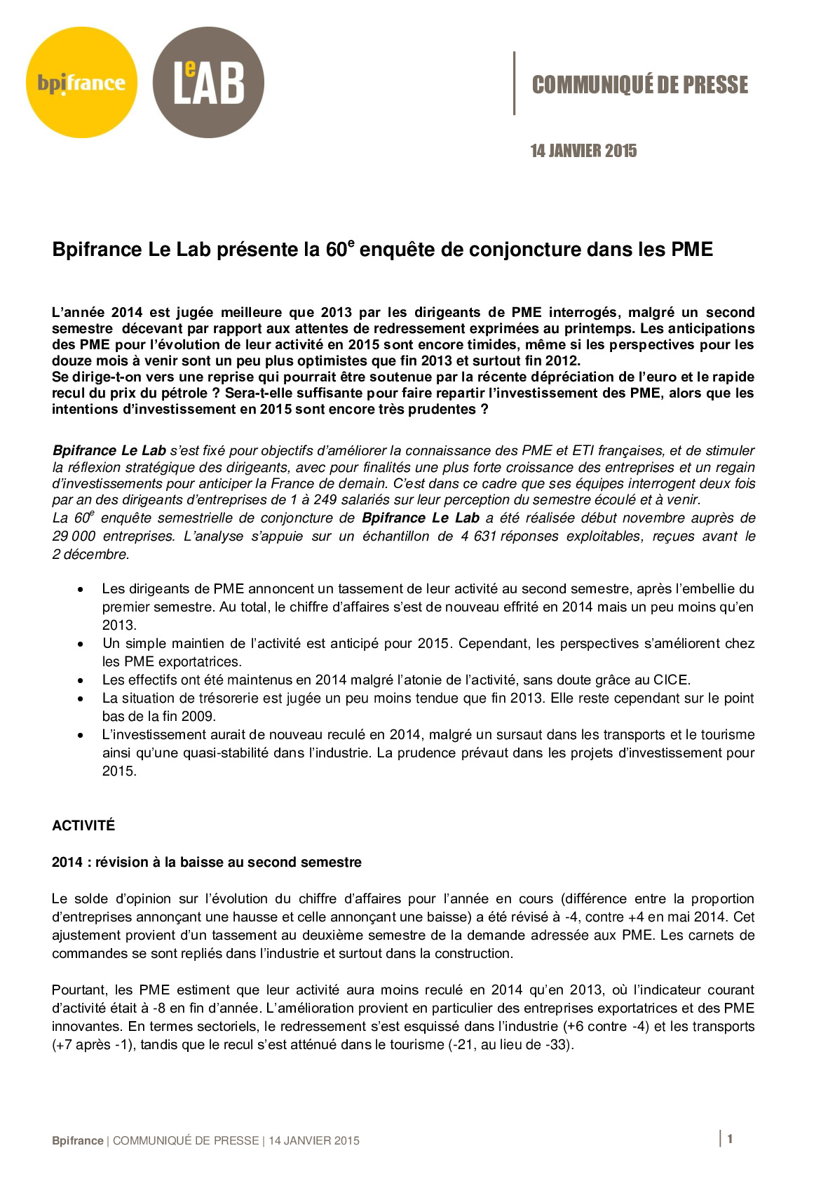 20150114cpbpifrancelelab-60eenquetedeconjoncturepme-pdf