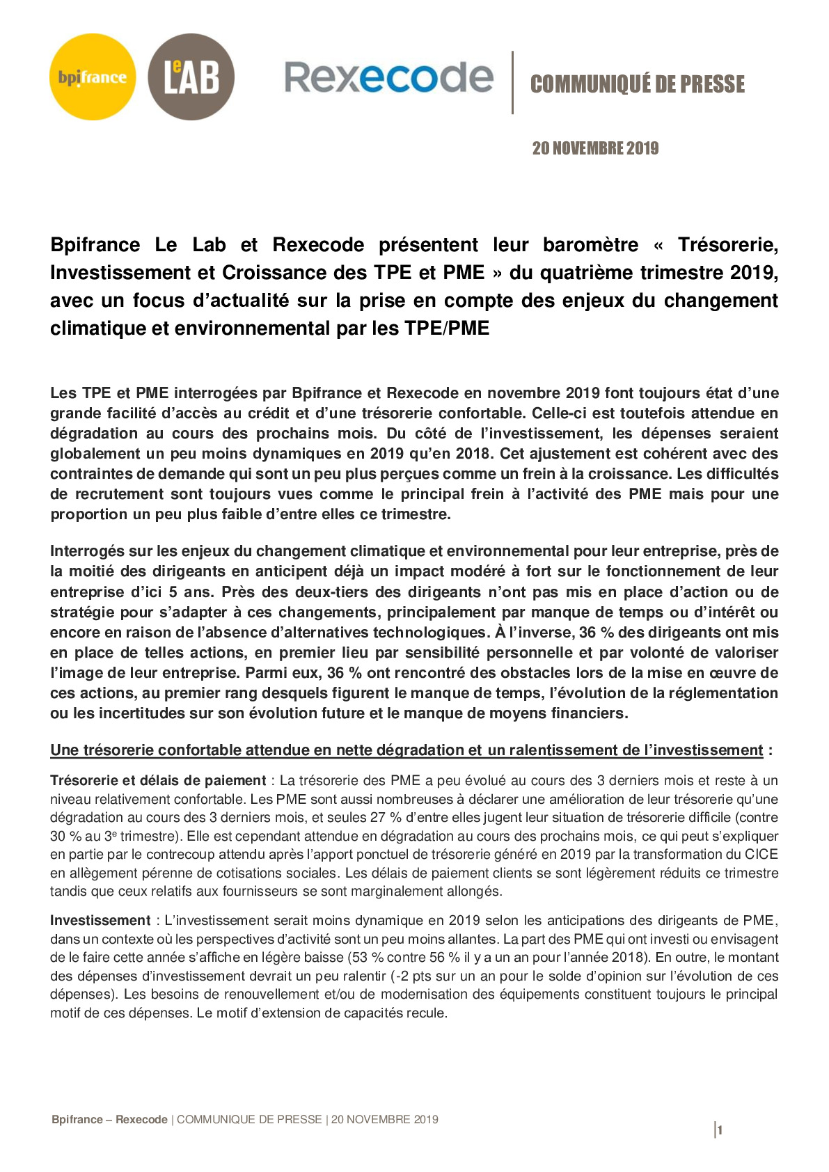2019 11 20 – CP BarometrePMEBpifrance Le LabRexecode-pdf
