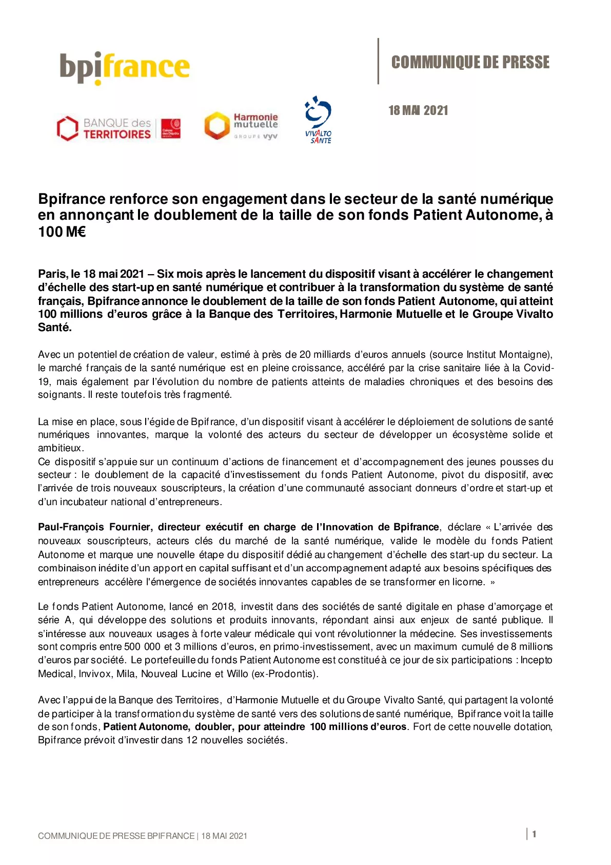 2021 05 18 – CP Fonds Patient Autonome double sa capacite dinvestissement a 100M-pdf