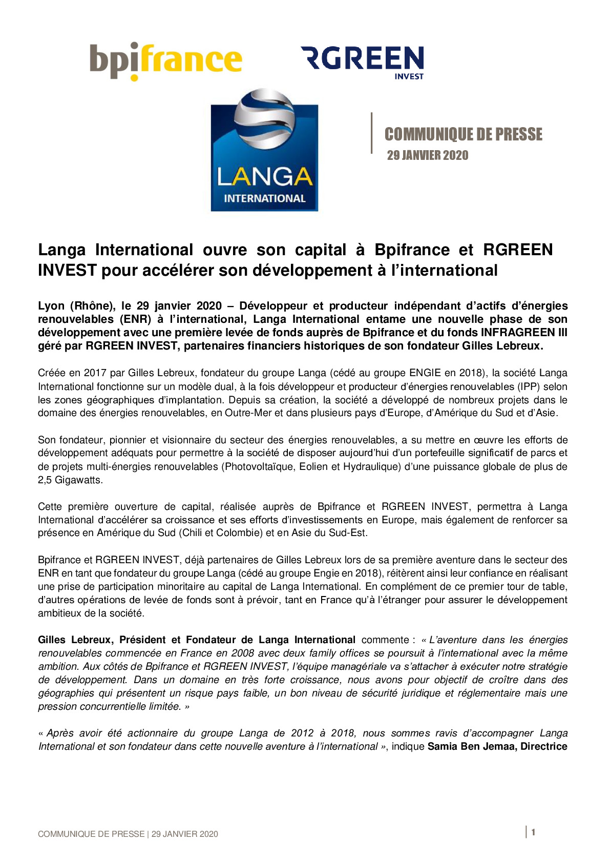 20200129 – Communique de presse Bpifrance Rgreen Invest Langa International-pdf