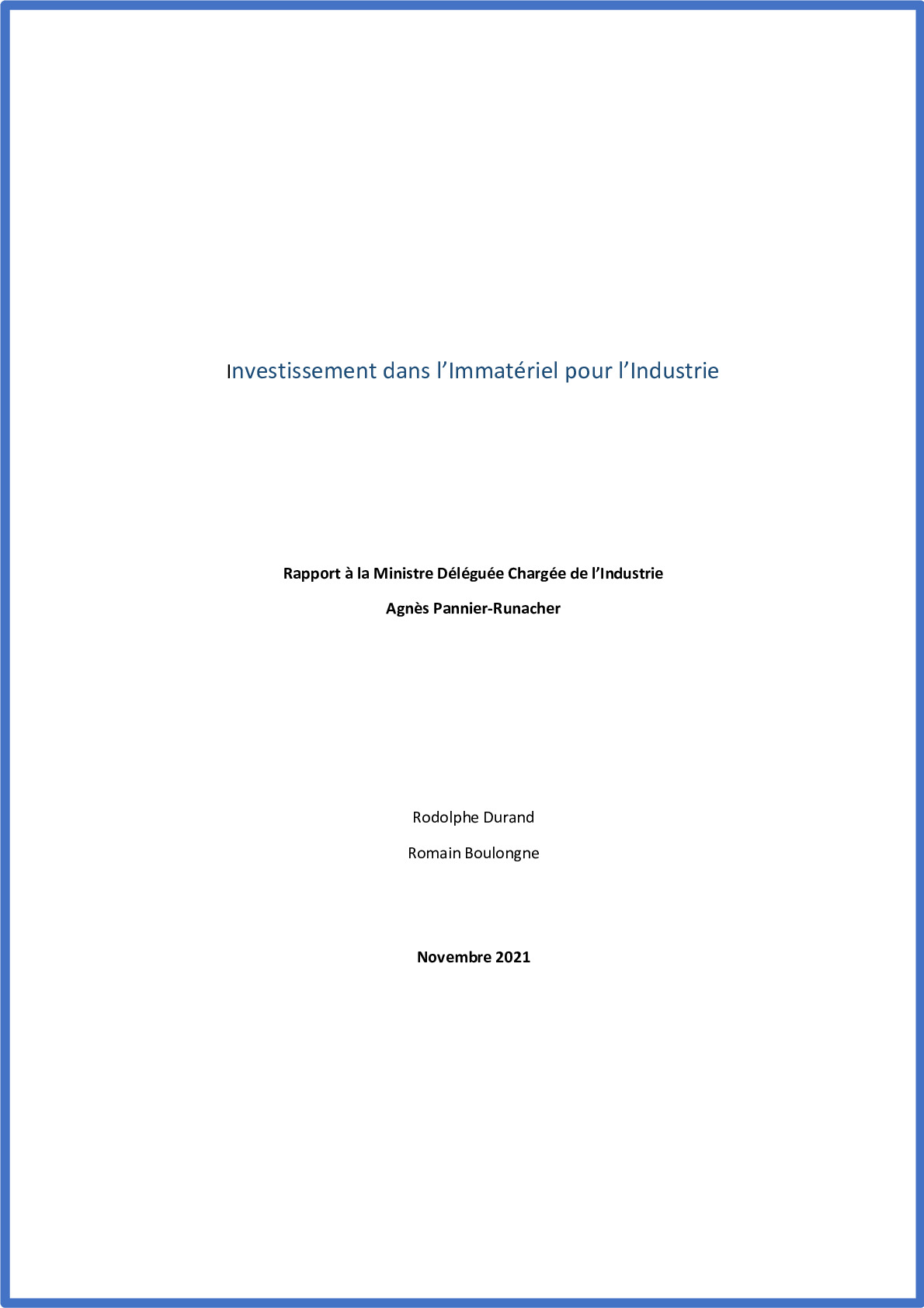 Etude Investissement Immatériel PME – Bpifrance