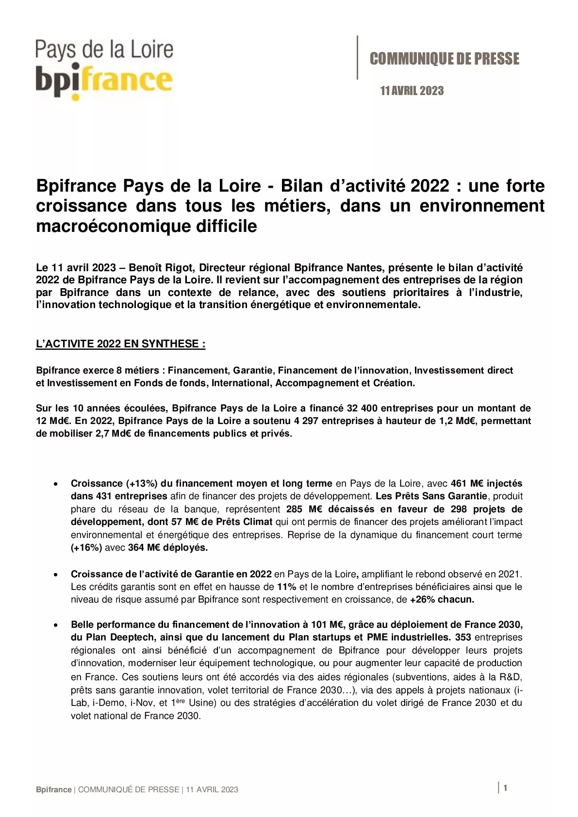 2023 04 11 – CP Bilan d’activité 2022 Bpifrance Pays de la Loire-pdf