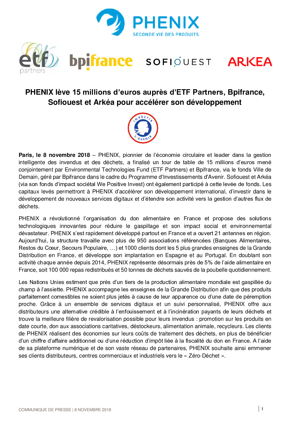 2018 11 08 – CP Bpifrance – PHENIX leve 15 millions deuros pour accelerer son developpement-pdf