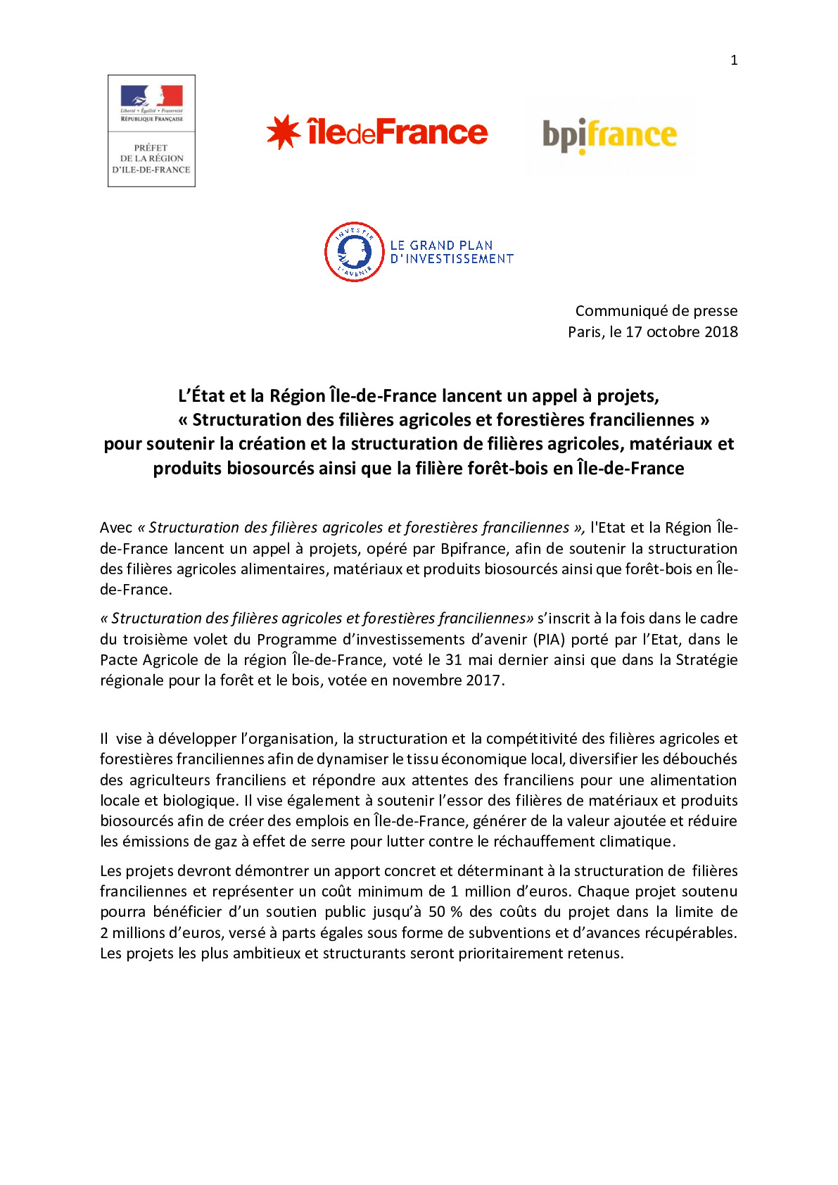 2018 10 17 – CP Structuration des filieres-pdf
