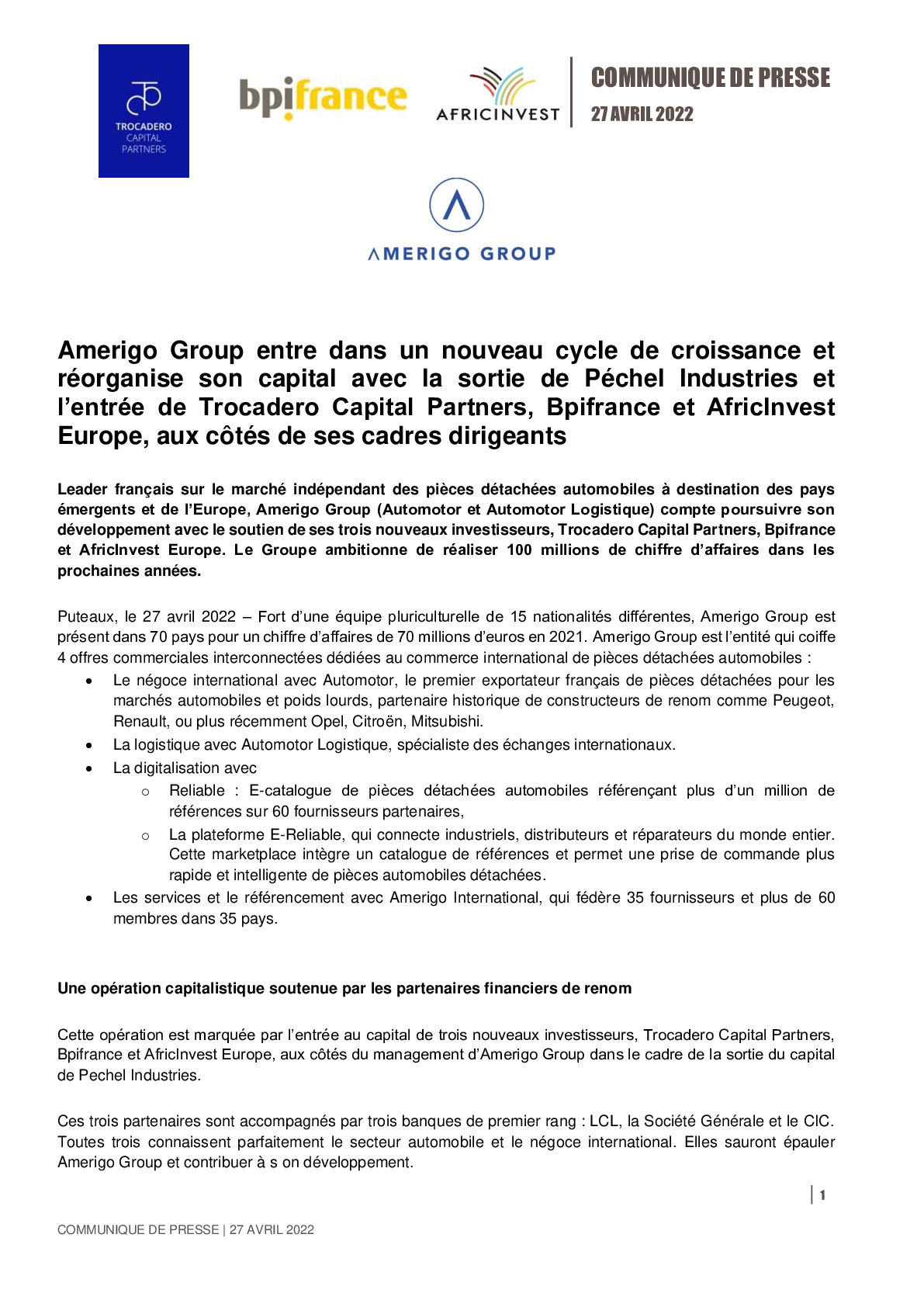 2022 04 27 – CP Amerigo Group – Trocadero Bpifrance AfricInvest-pdf