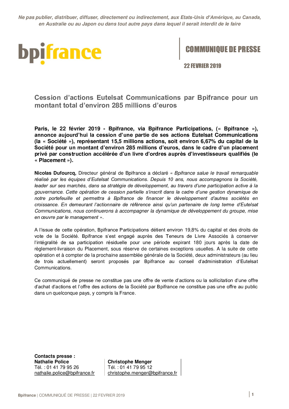2019 02 22 – CP Bpifdrance Cession titres EutelsatVi-pdf