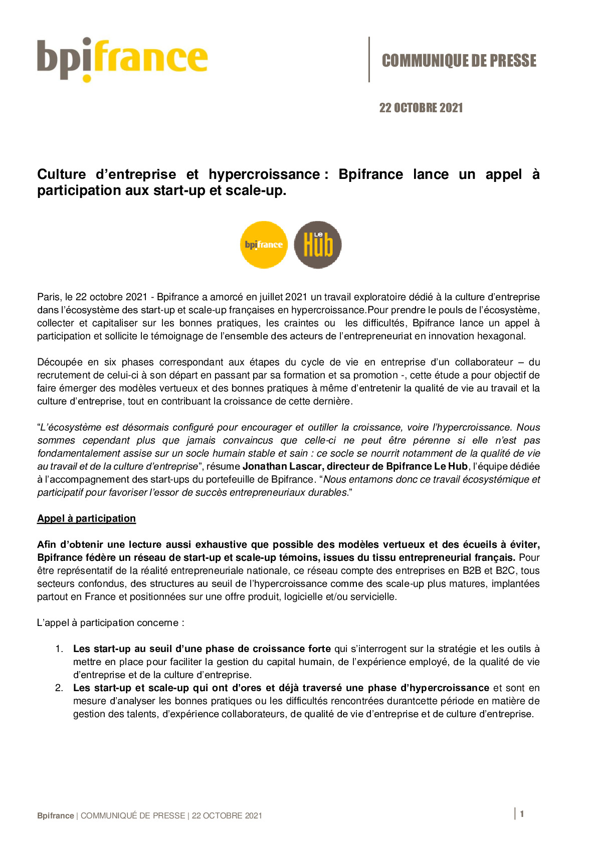2021 10 22 – CP – Culture dentreprise et hypercroissance -pdf