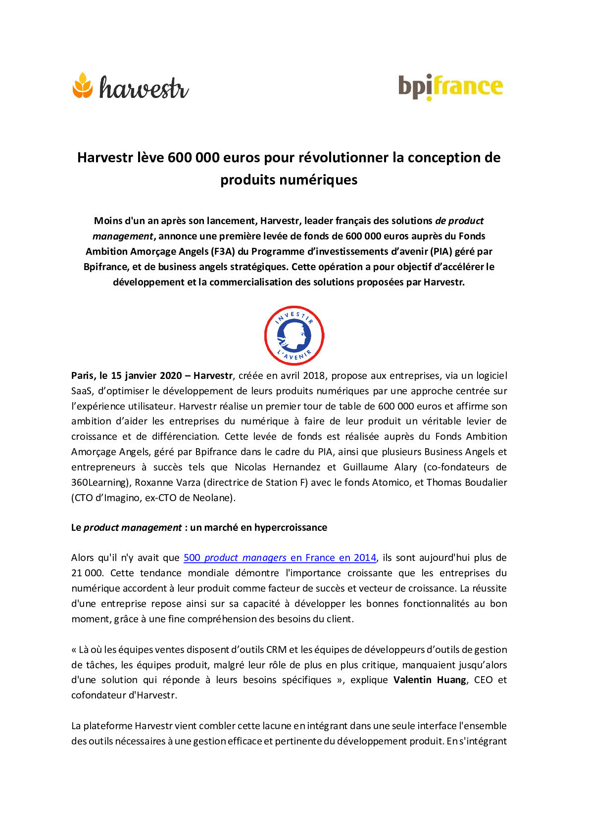 2020 01 15 – CP Levee de fonds Harvestr – Bpifrance-pdf