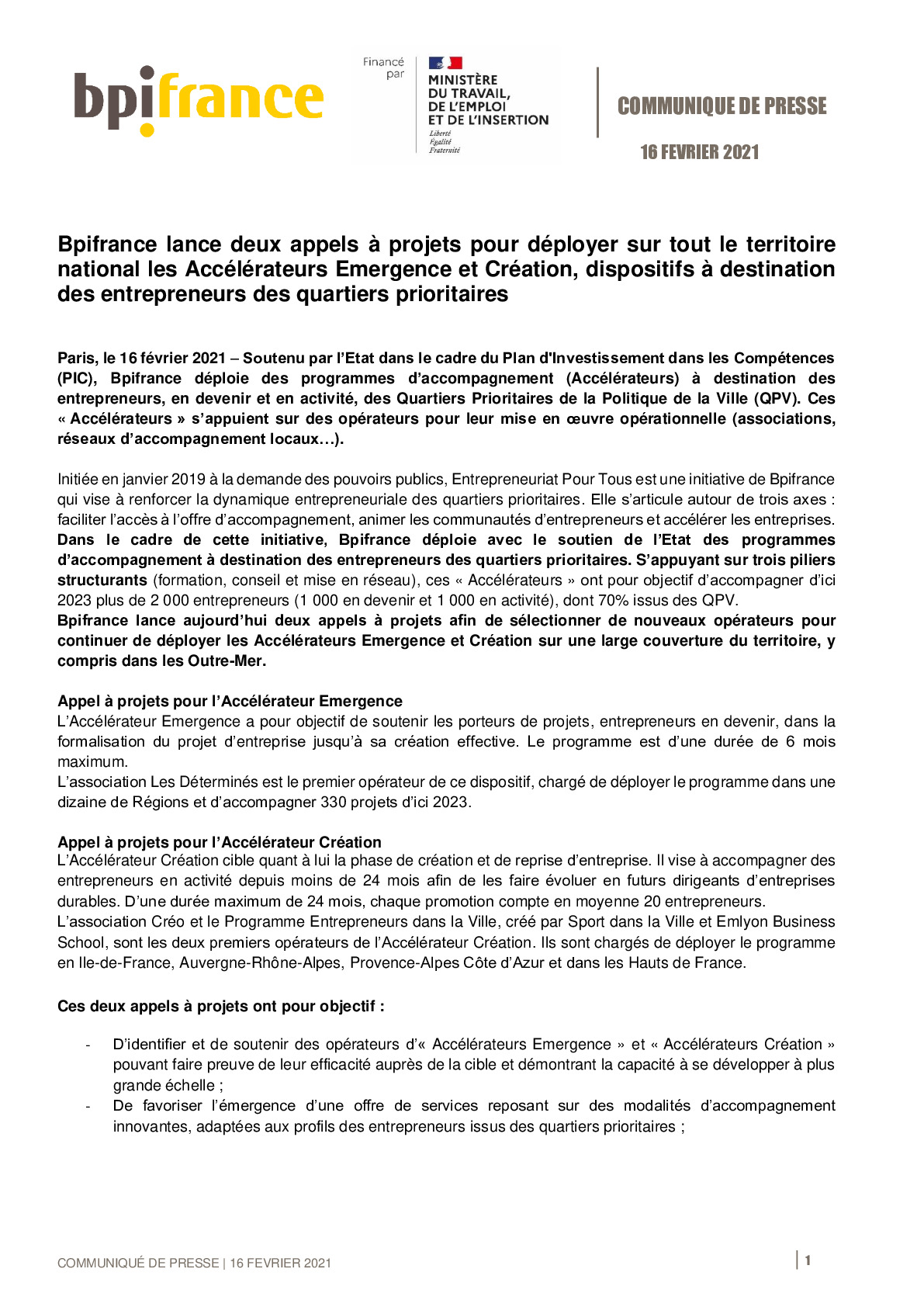 2021 02 17 – CP Bpifrance – Appels a projets Accelerateur Emergence et Creation – Vdef-pdf