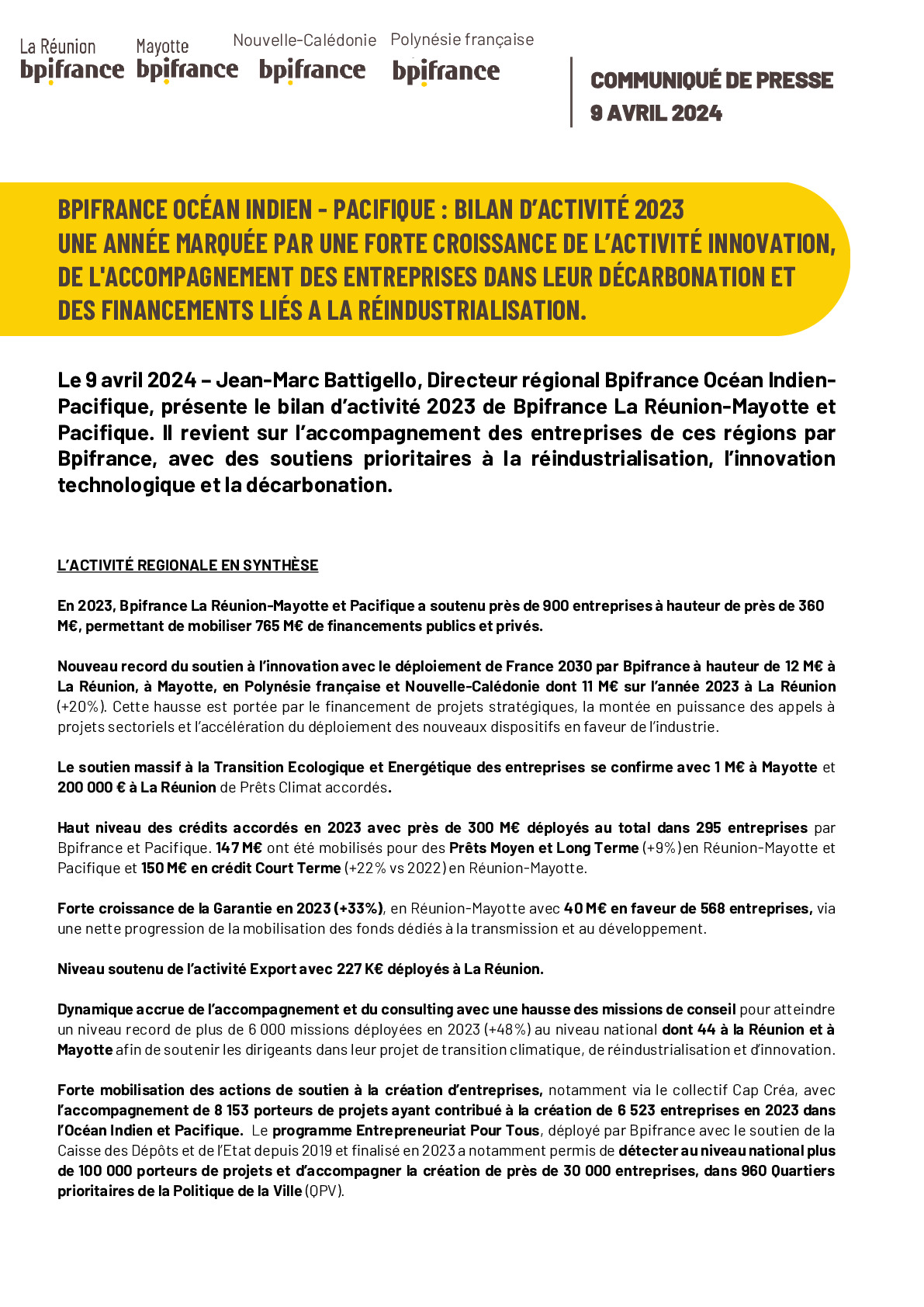 2024 04 09 – CP BPIFRANCE OCÉAN INDIEN – PACIFIQUE – BILAN D’ACTIVITÉ 2023-pdf