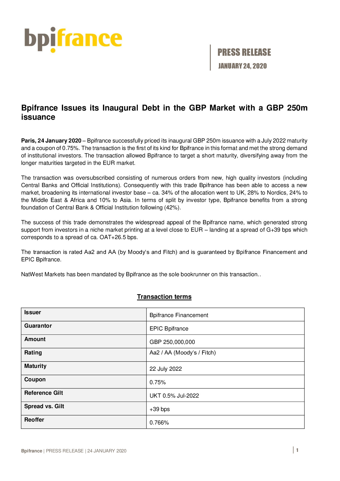 2020 01 24 – PR Debt Issuance Bpifrance-pdf