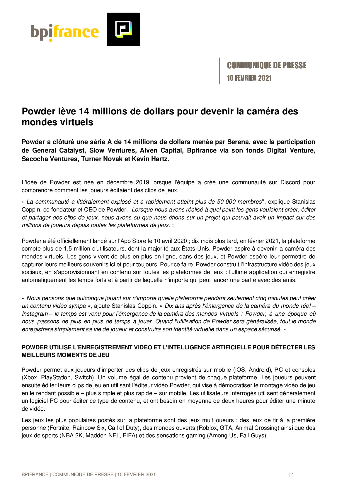 2021 02 10 – Powder leve 14 m pour devenir la camera des mondes virtuels-pdf