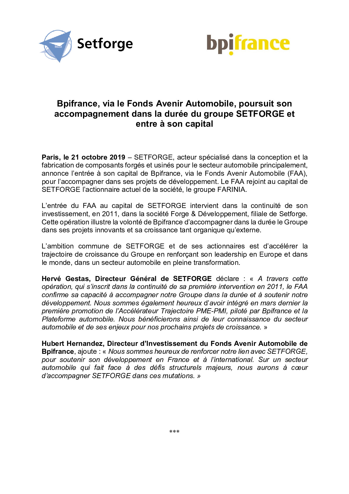 2019 10 21 – Communique presse SETFORGE Bpifrance-pdf