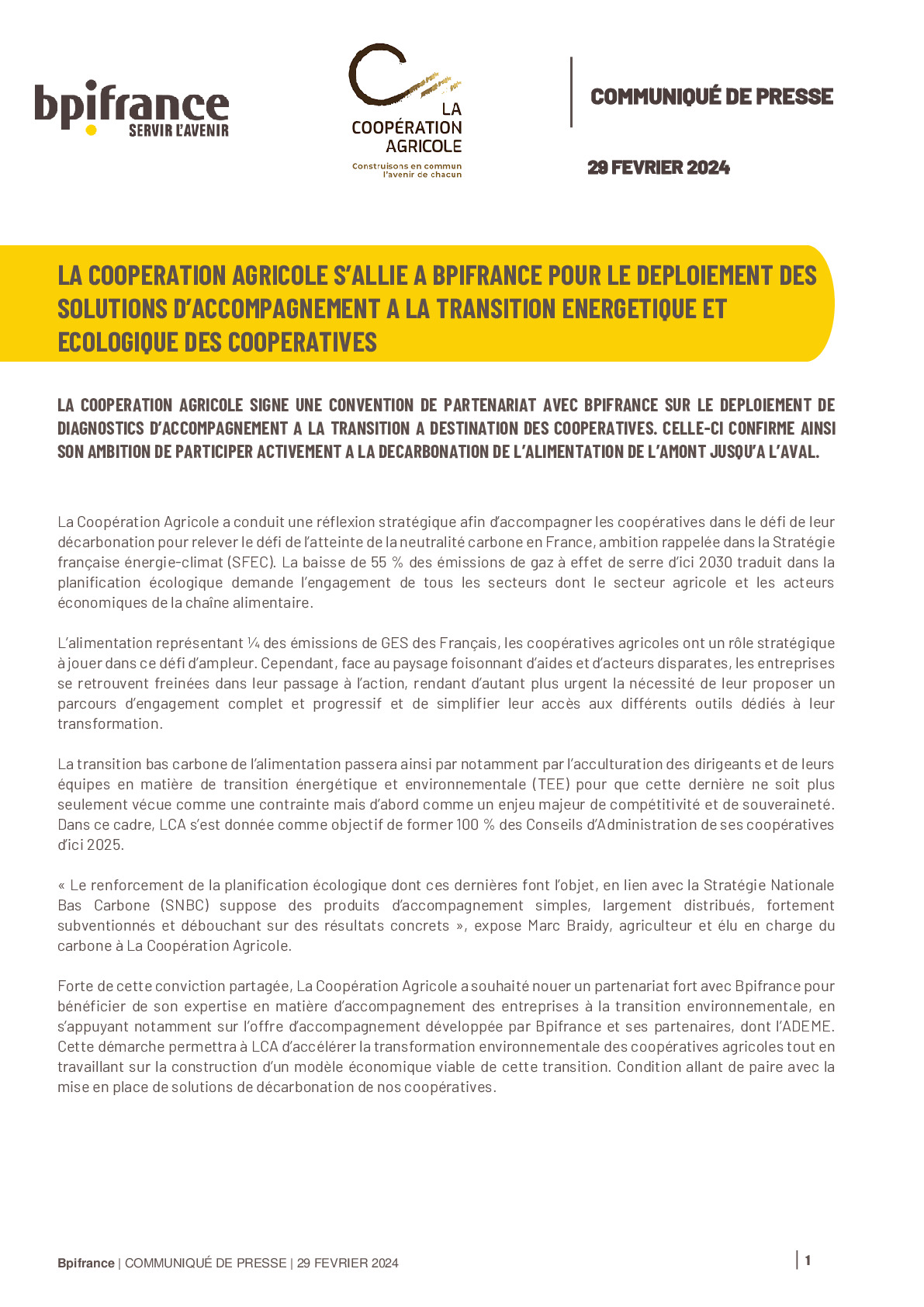 2024 02 29 CP – La Coopération Agricole s’allie à Bpifrance pour le déploiement des solutions d’accompagnement à la transition énergétique-pdf
