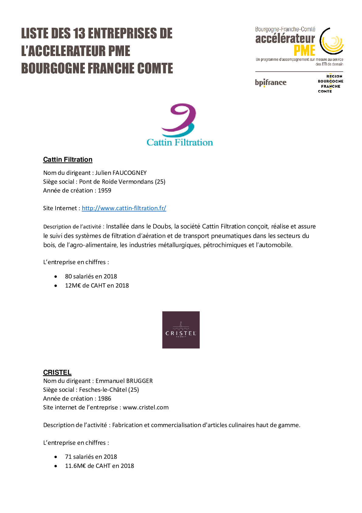 Accelerateur PME BFC1 Fiches entreprises-pdf