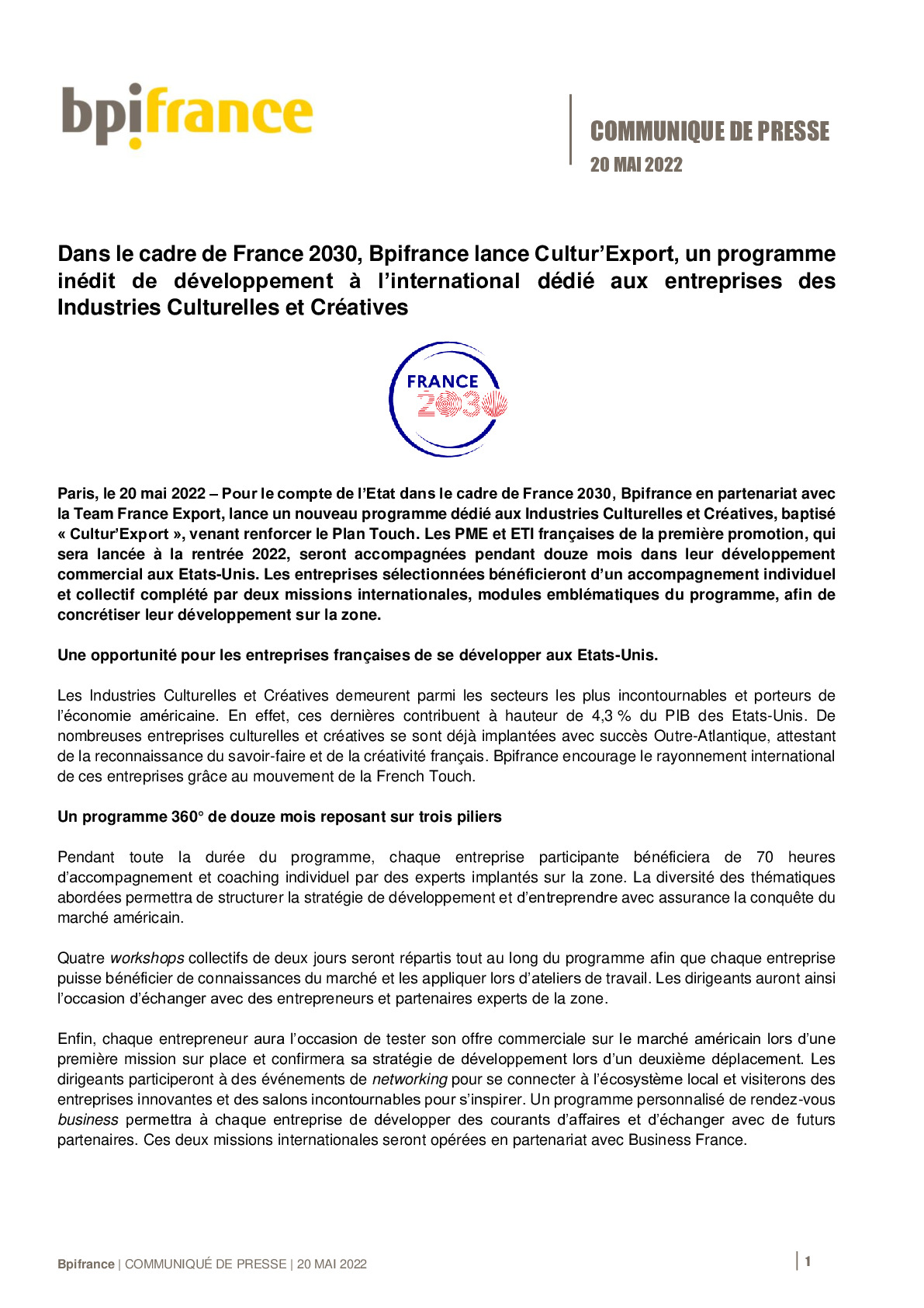 2022 05 20 – CP Bpifrance Lancement de CulturExport 2022-pdf