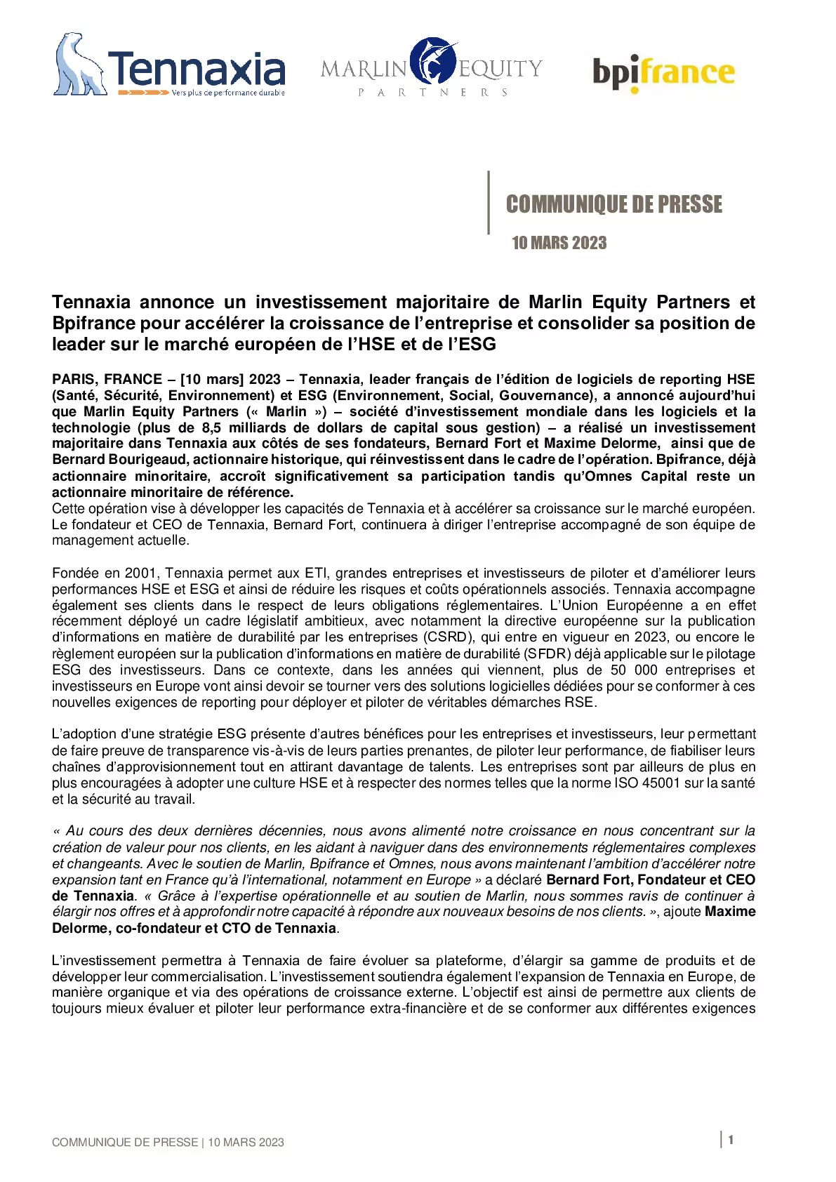 2023 03 10 – CP – Tennaxia annonce un investissement majoritaire de Marlin Equity Partners et Bpifrance-pdf