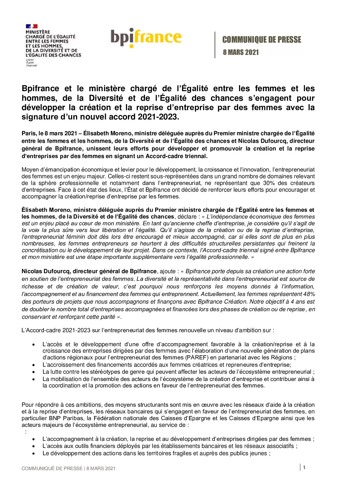 20210308 – CP Accord cadre sur lentrepreneuriat feminin 2021 2023-pdf