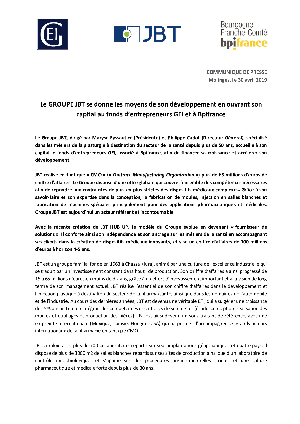 20190430 – Communique de presse JBT – GEI – Bpifrance-pdf