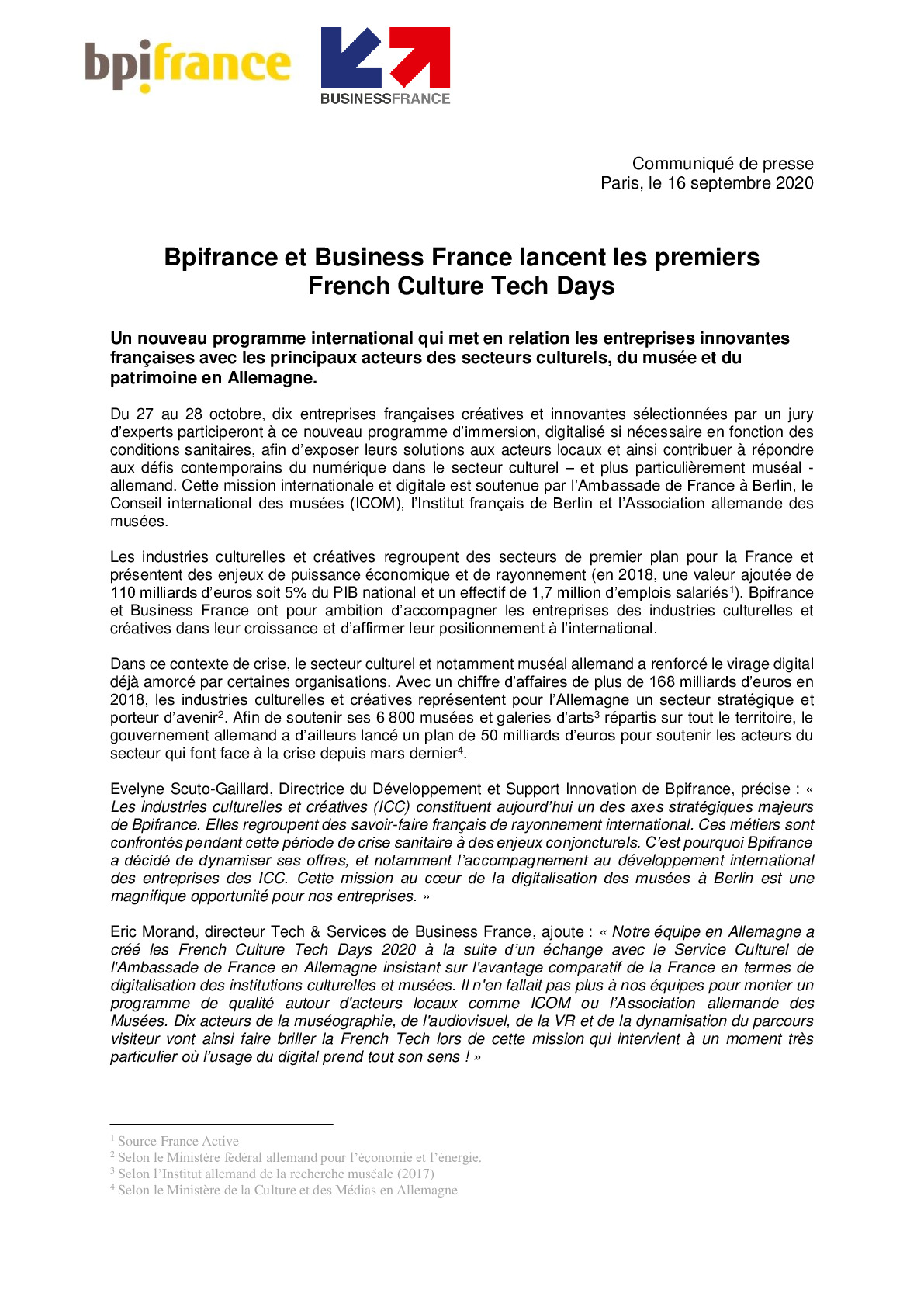 2020 09 15 – CP Bpifrance et Business France lancent les premiers French Culture Tech Days-pdf