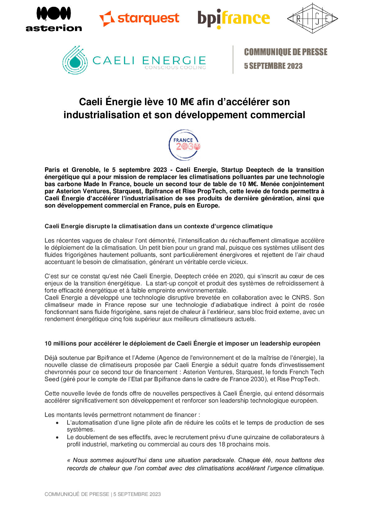 2023 09 05 – Communiqué de presse Bpifrance – Levée de fonds Caeli Energie Vdef-pdf