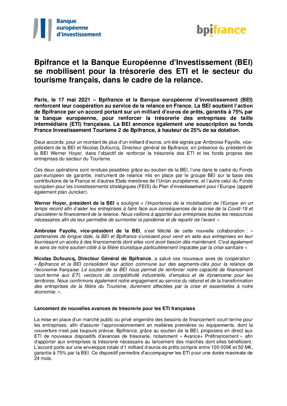 2021 05 17 – Communique BEI-Bpifrance – Lancement Avance et FIT2-pdf