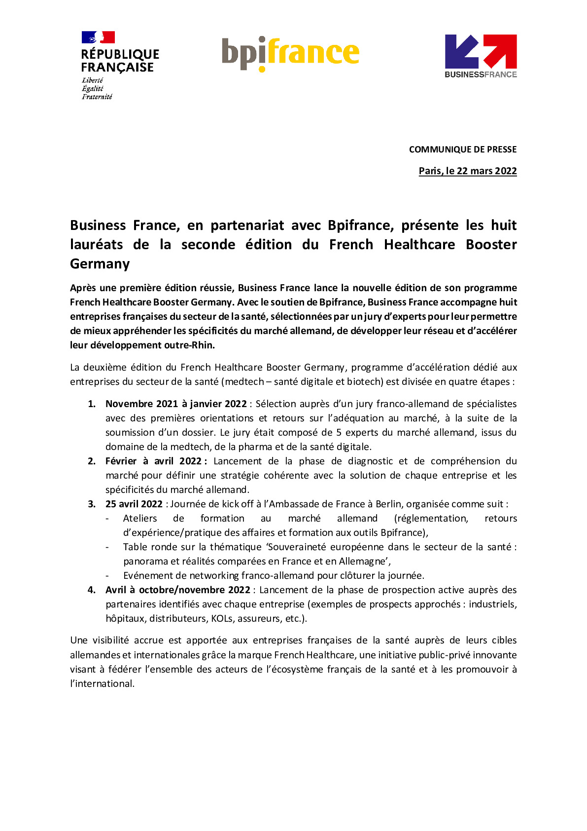 2022 03 22 – Communique de PresseFHBG Business France Bpifrance