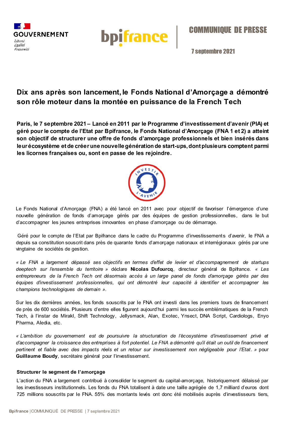 2021 09 07 – CP Bpifrance – Le FNA une decenie dinvestissement-pdf