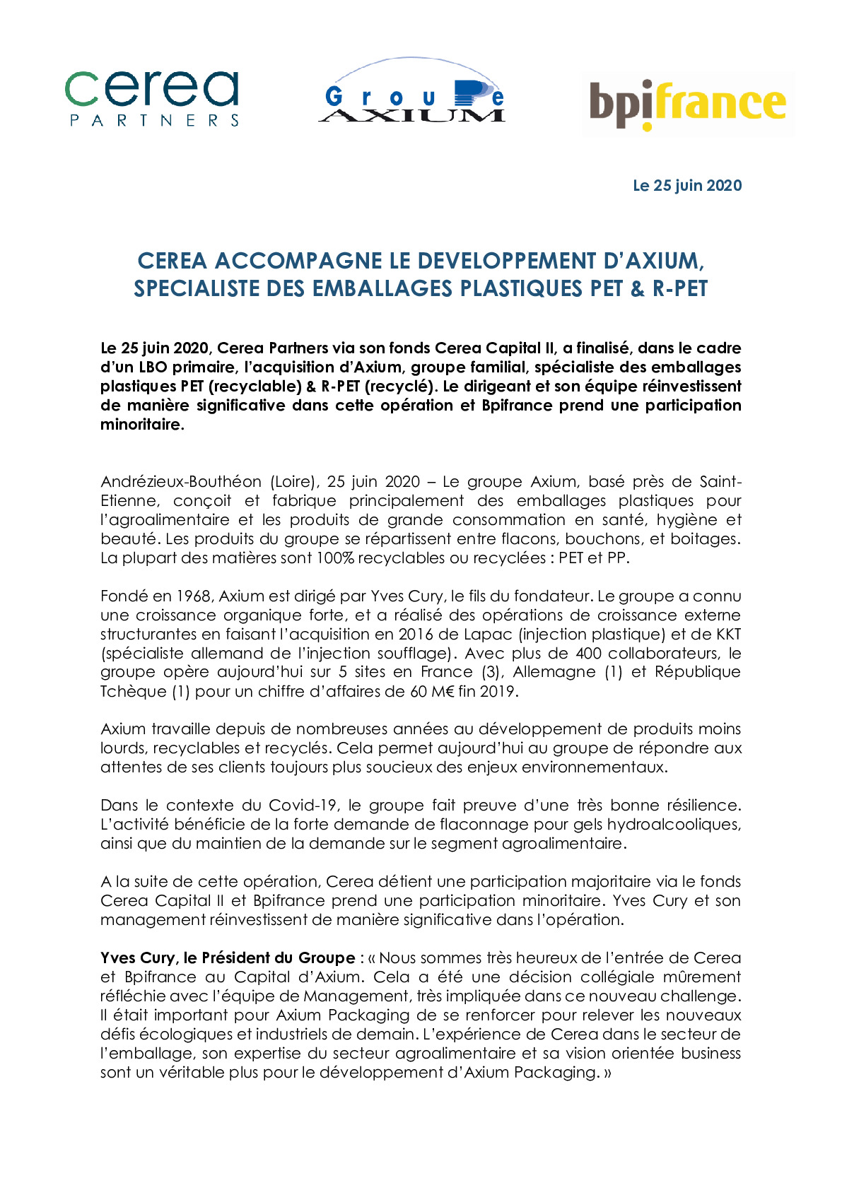 2020 06 25 – Axium – Cerea Capital II – presse-pdf