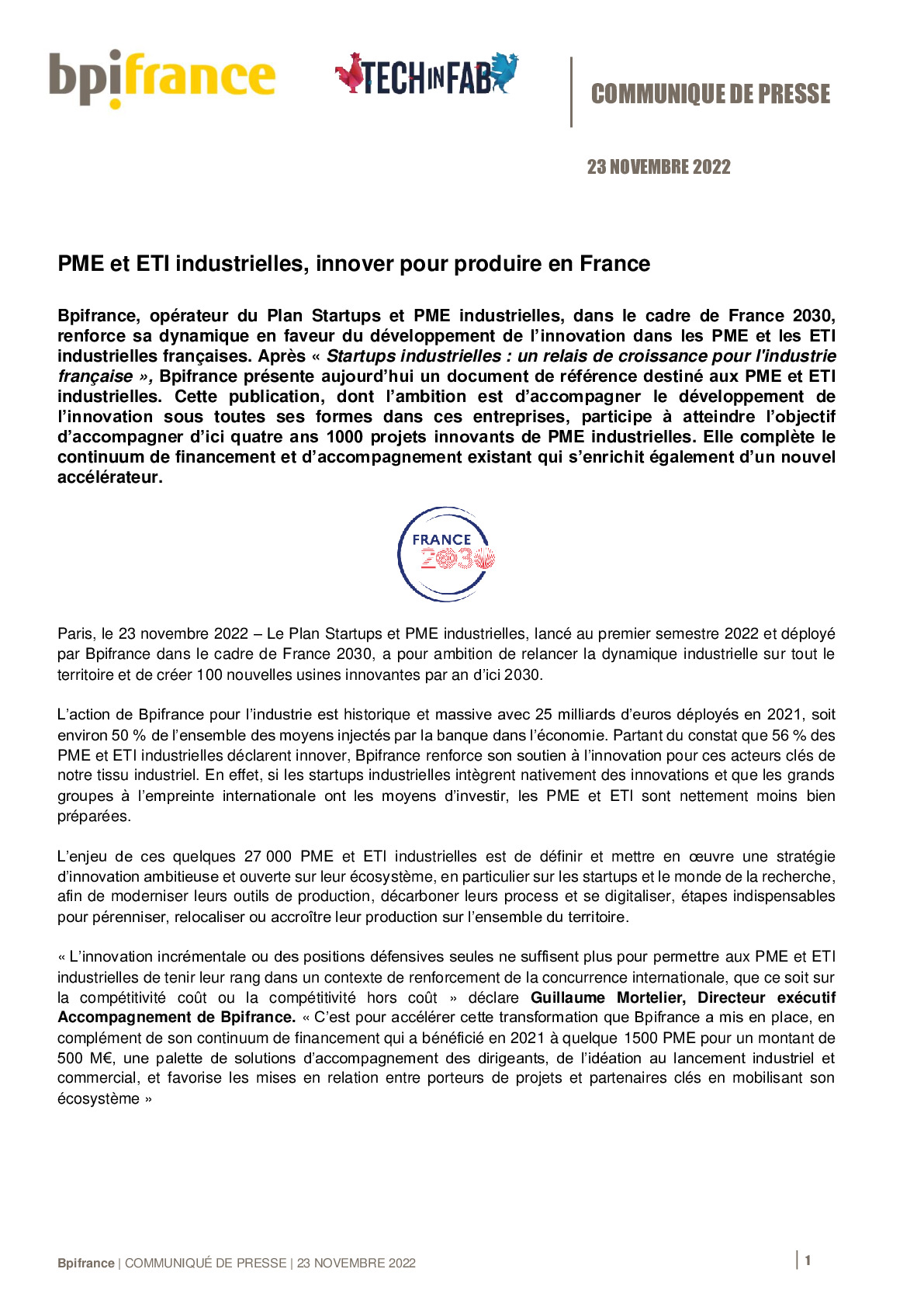 2022 11 23 CP Bpifrance – PME et ETI industrielles Innover pour produire en France-pdf