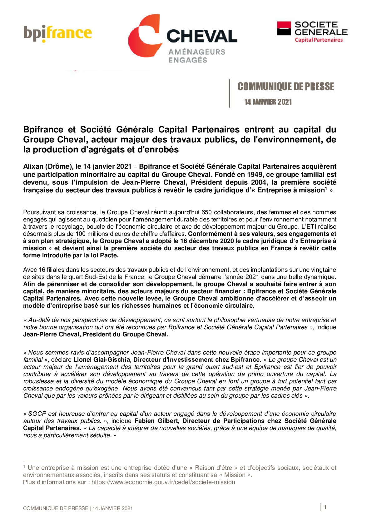 2021 01 14 – CP  Levee de fonds Groupe Cheval – BpifranceSociete Generale-pdf