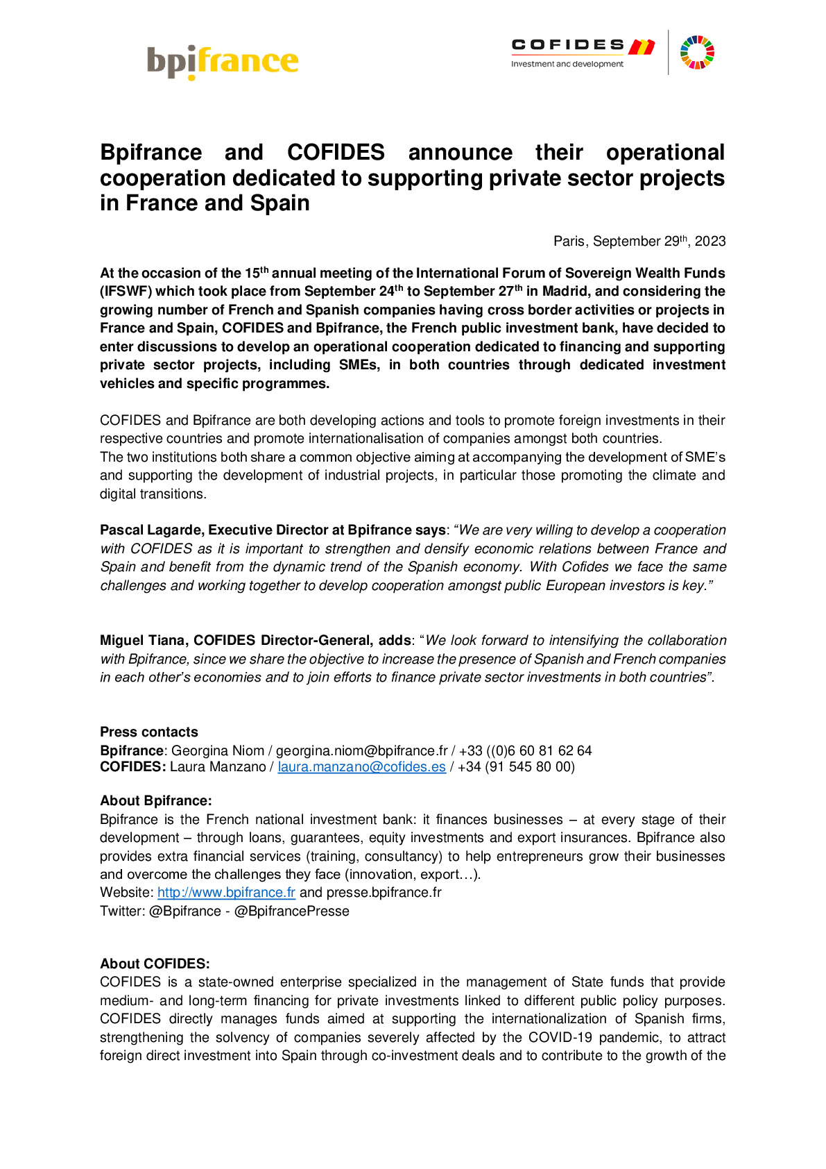 2023 09 29- Bpifrance and Cofides announce their operational cooperation dedicated to supporting private sector projects in France and Spain vdef (002)-pdf