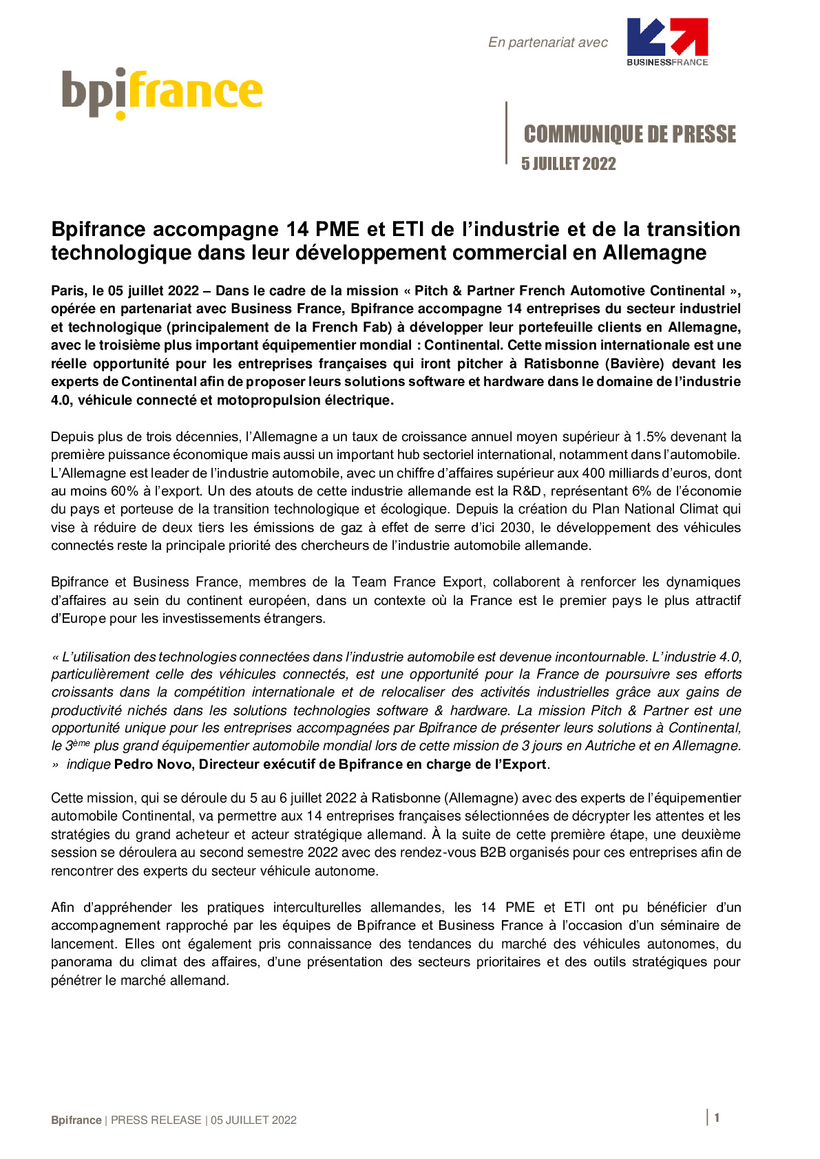 2022 07 05 – CP Bpifrance Mission Pitch  Partner French Automotive Continental-pdf