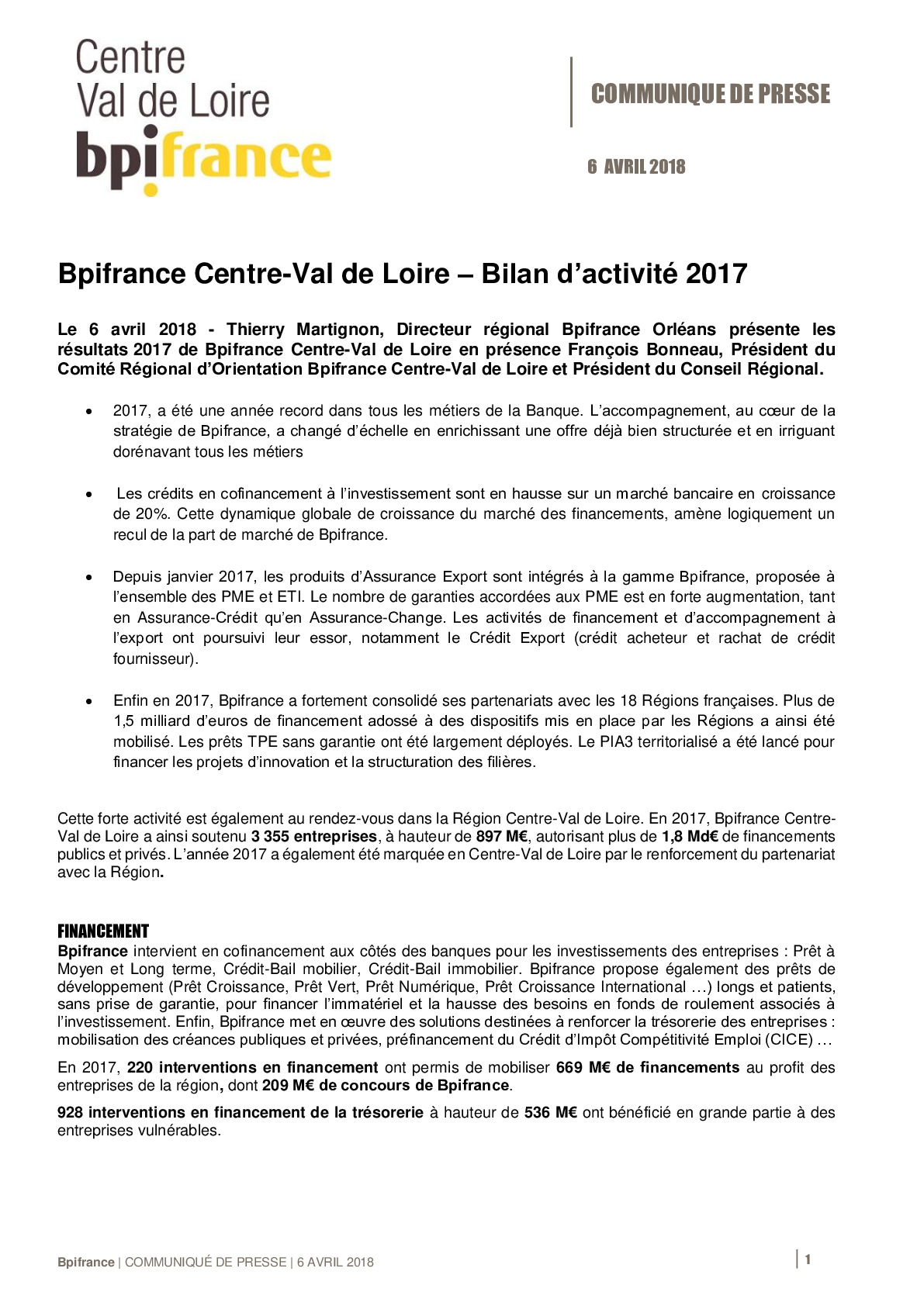 2018 04 06  CP Bilan 2017 Bpifrance Centre-Val de Loire-pdf