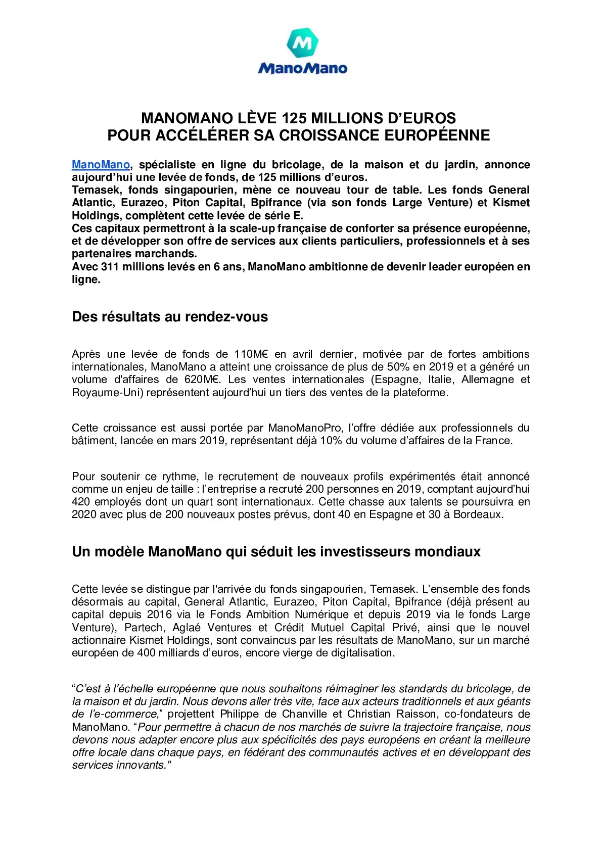 PRESS RELEASE FR – MANOMANO FUNDRAISING 2020-pdf