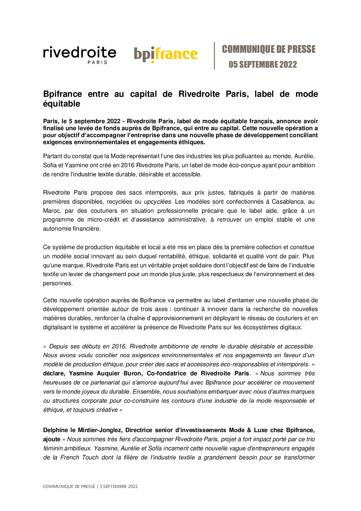 2022 09 05 – CP Bpifrance entre au capital de Rivedroite Paris-pdf