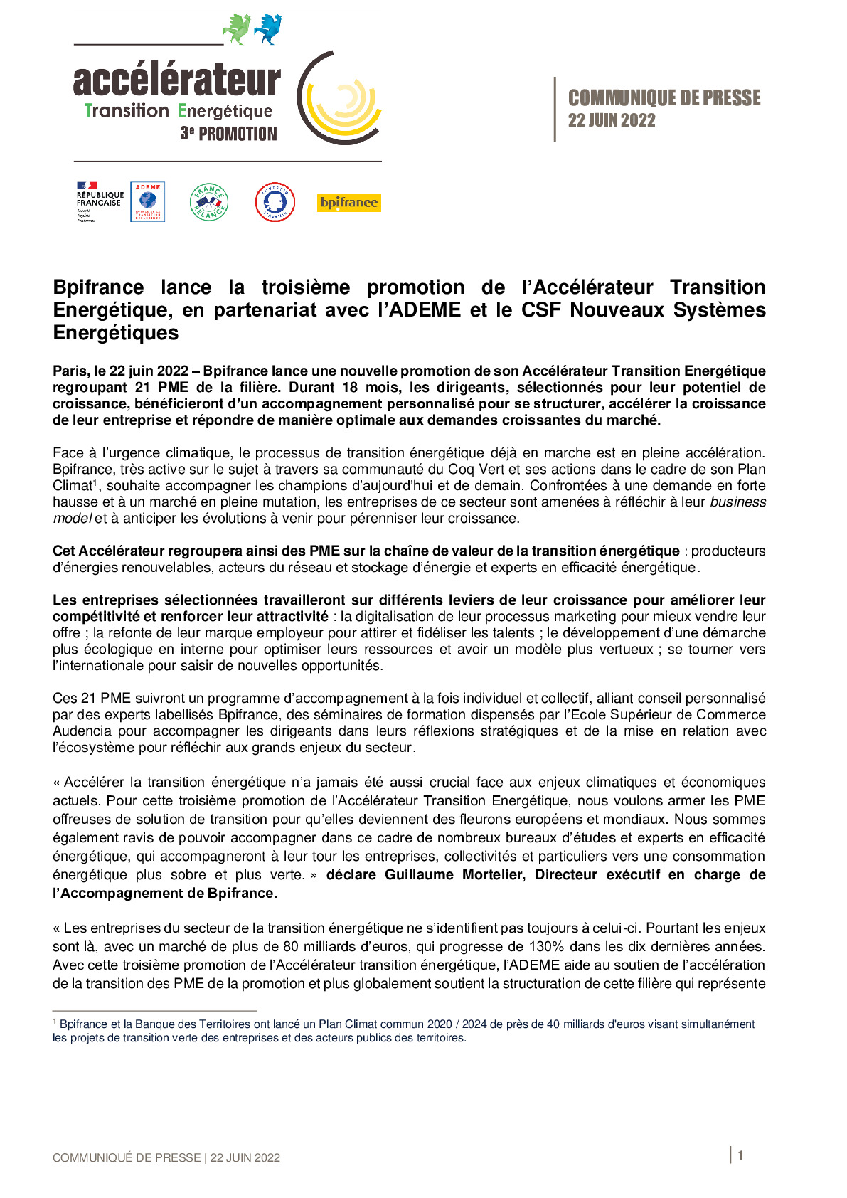 2022 06 22 – CP Bpifrance – 3eme promotion Accelerateur Transition Energetique-pdf