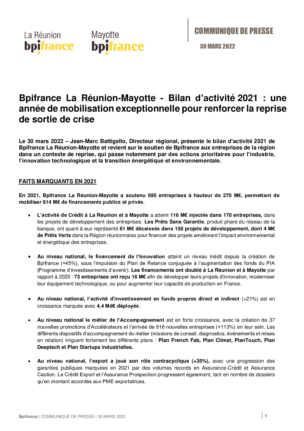 Communique de presse Bilan dactivite 2021 Bpifrance Reunion Mayotte VF-pdf